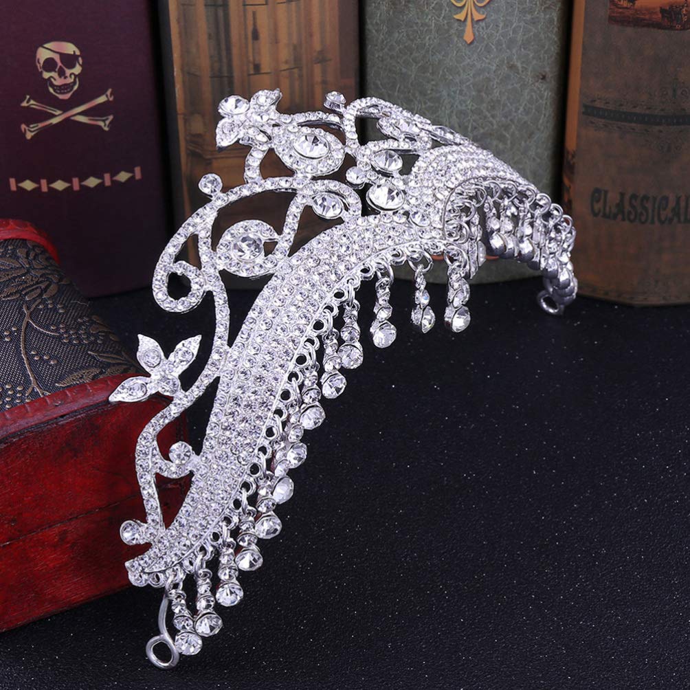 Elegant Princess Queen Bridal Crystal Tiara – Arabian Wedding Headpiece with Rhinestones for Brides, Pageants & Special Events | Perfect for Weddings, Prom, Quinceañera & Formal Occasions