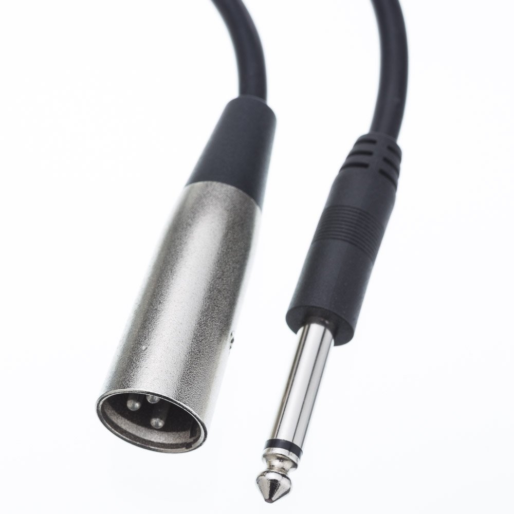 Premium XLR Male to 1/4 Inch Mono Male Audio Cable - 15ft High-Quality Shielded Cord for Studio Microphones, Instruments & Professional Audio Equipment - Perfect for Live Performances, Recording Studios & DJ Setups