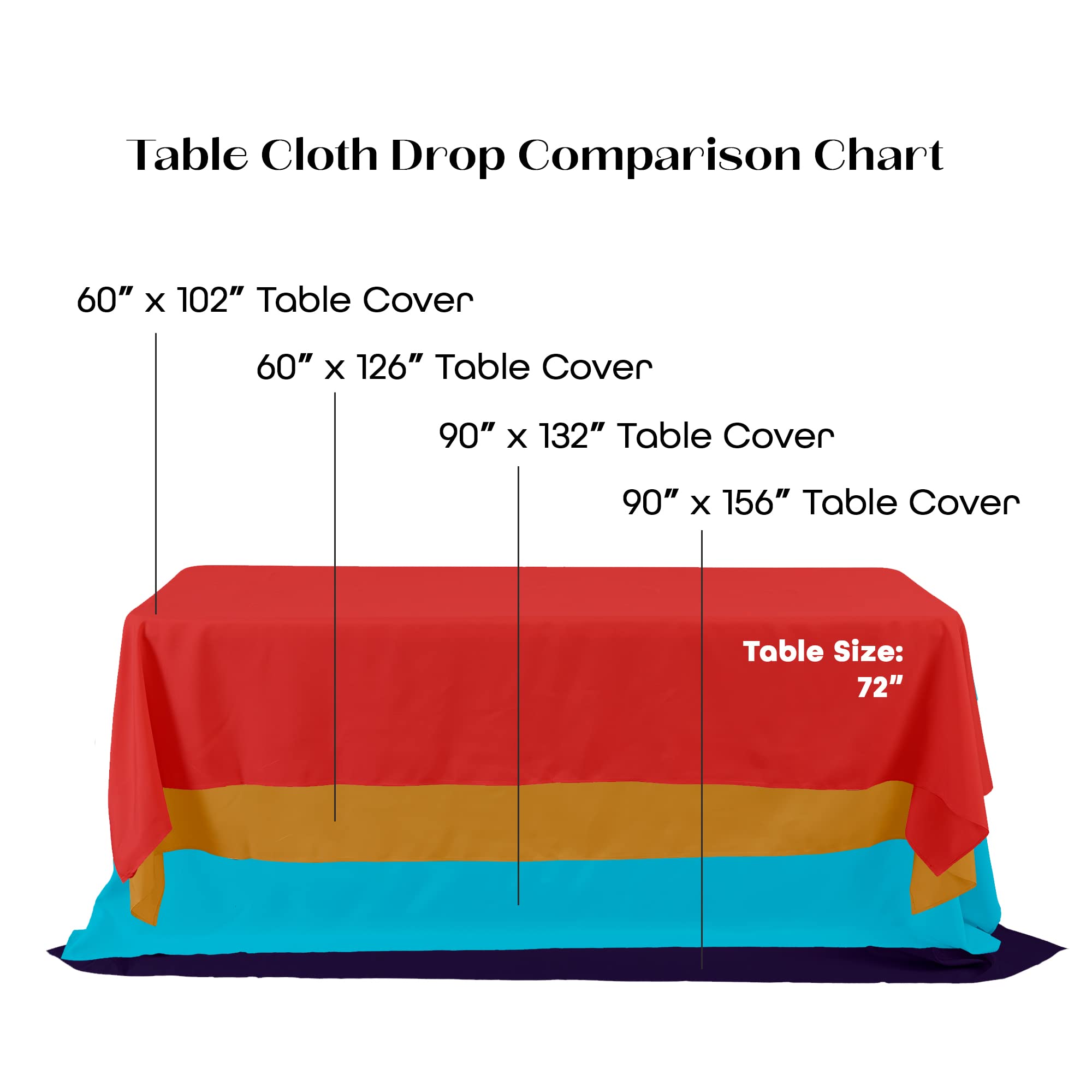 Elegant Rectangle Polyester Tablecloth (90