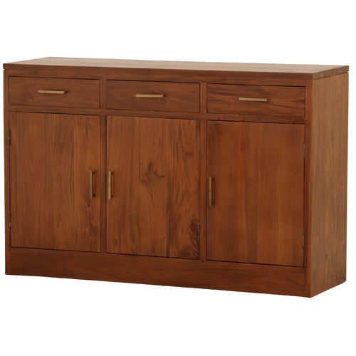 French Parisian Style 3-Drawer Buffet Sideboard - Vintage Wooden Console Table for Dining Room, Living Room & Entryway - TWS899