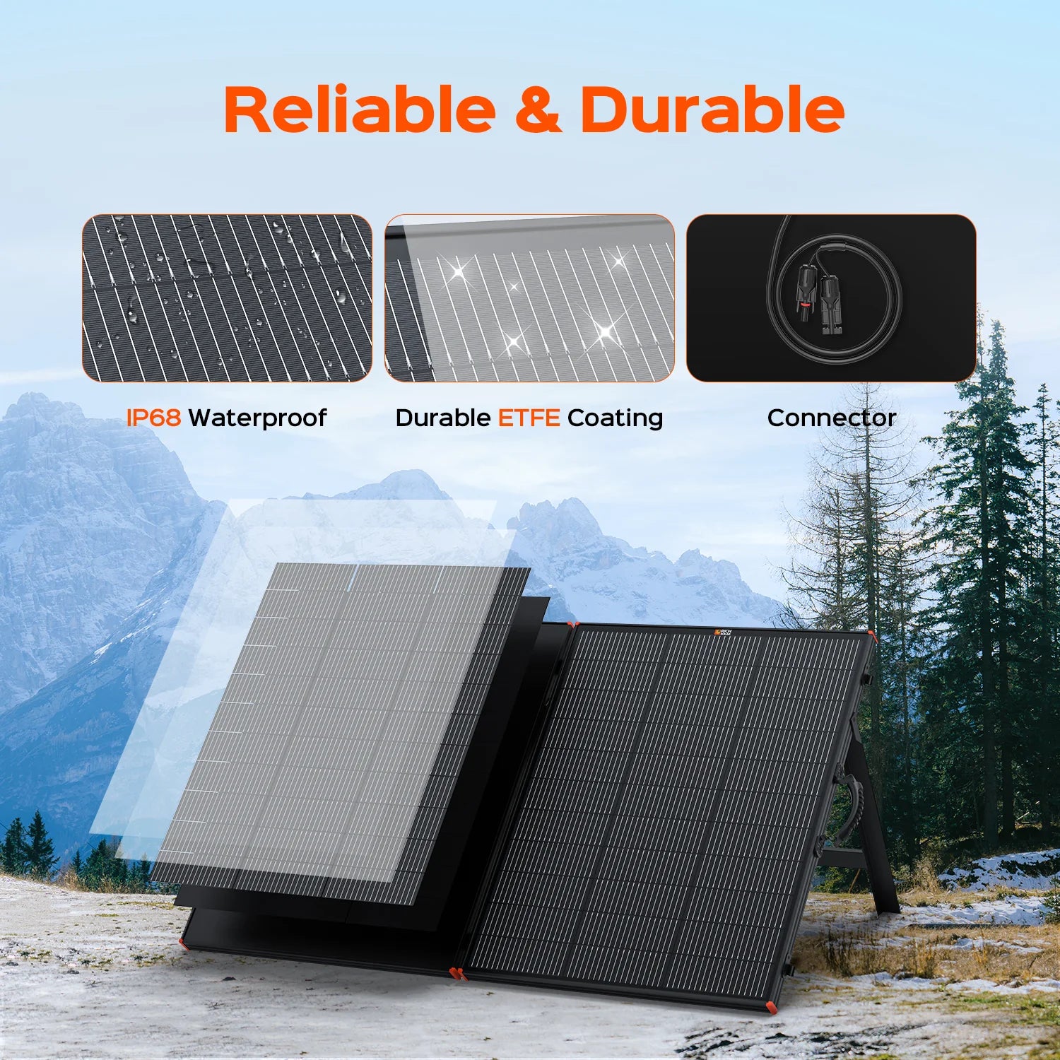 Rich Solar MEGA 200 Watt Portable Briefcase Solar Panel - Foldable Solar Charger for RV, Camping, Boating & Emergency Power - High Efficiency Solar Panel Kit with Charge Controller