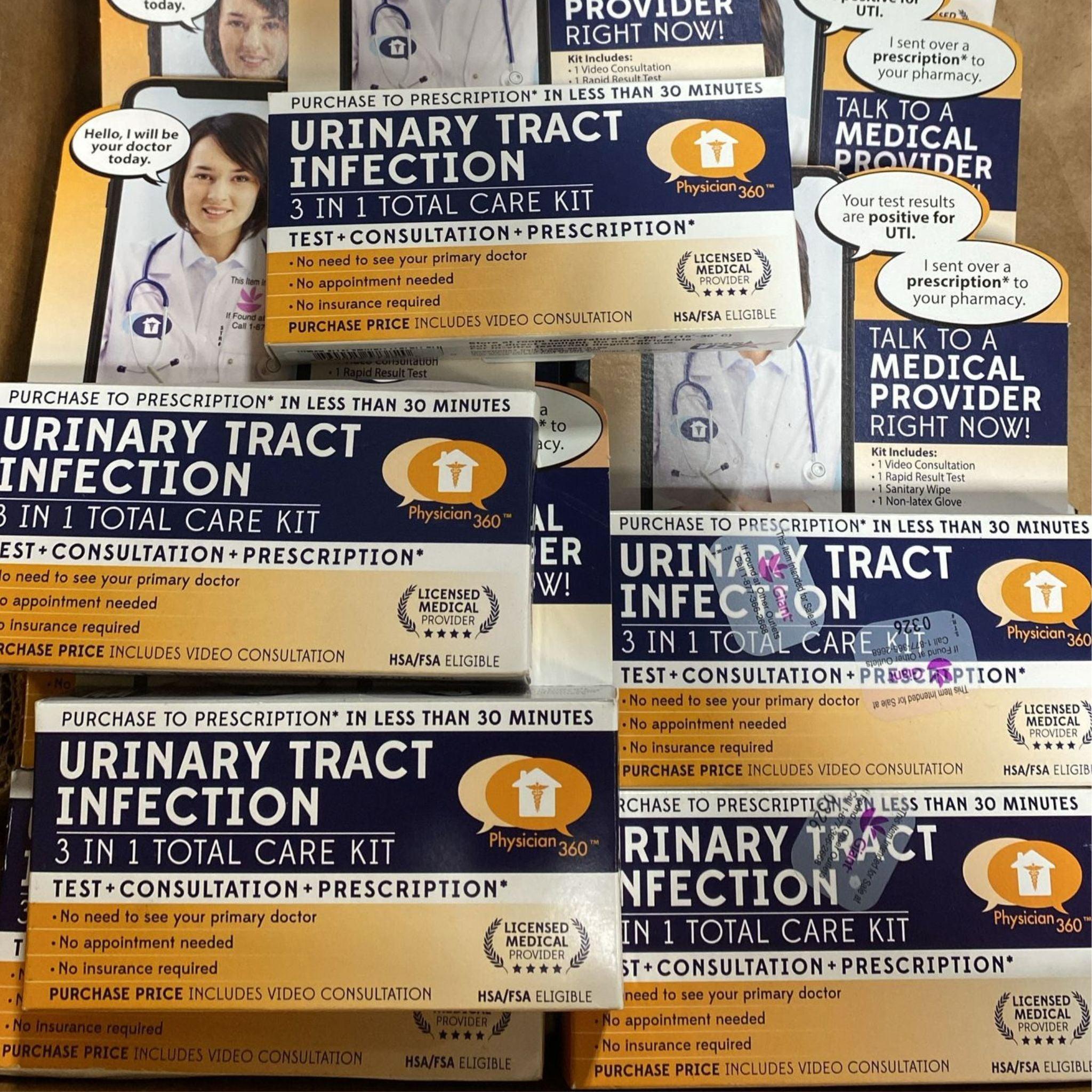 Physician 360 UTI Relief Kit - 3-in-1 Complete Urinary Tract Infection Treatment (23 Pieces) for Women & Men - Home Care, Travel & Emergency Use