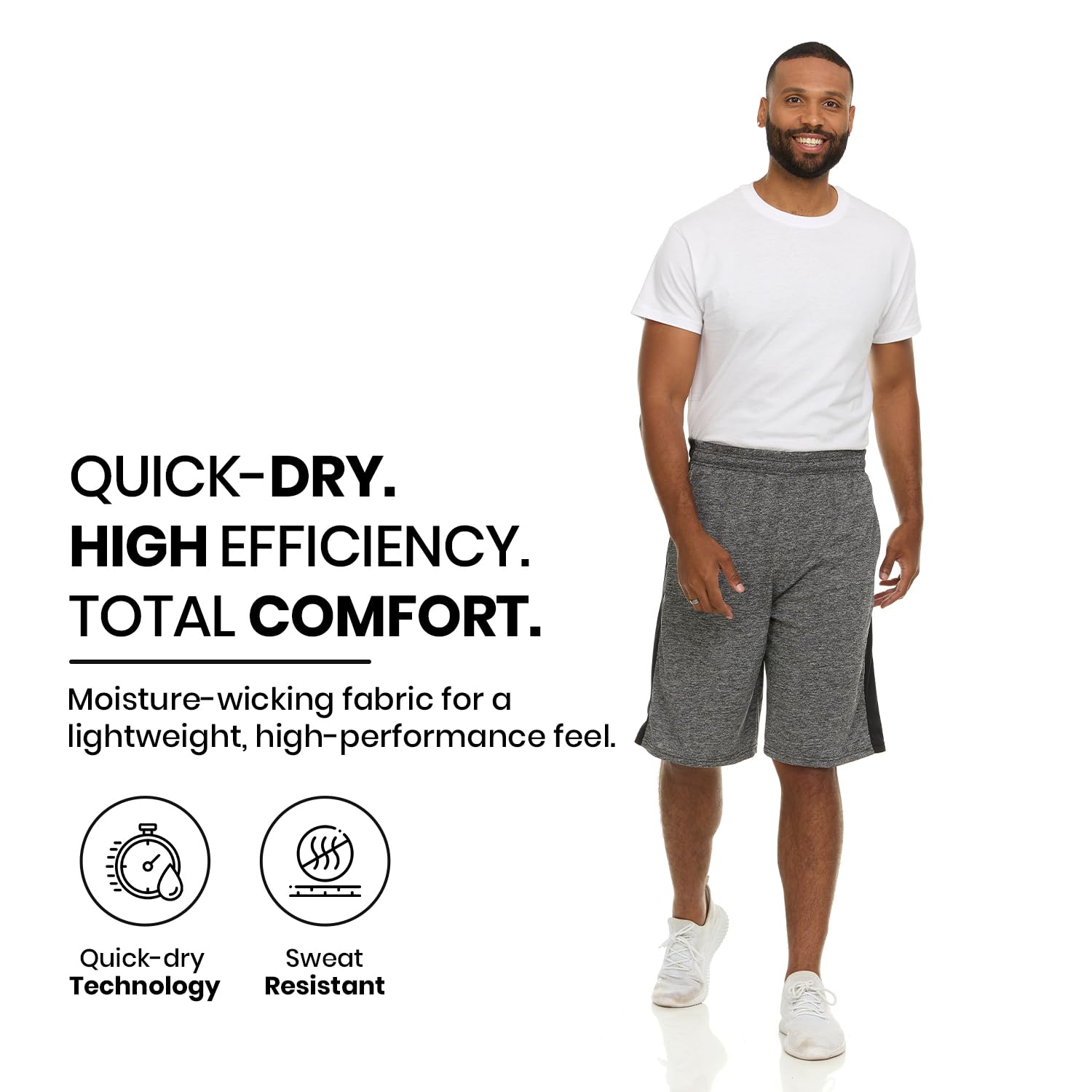 5 Pack Men's Dry-Fit Sweat Resistant Athletic Shorts for Running, Gym & Workout - Breathable Quick-Dry Activewear for Men