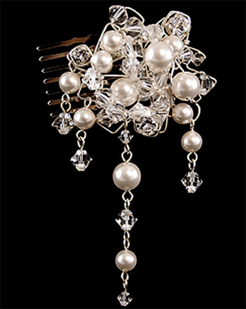 Elegant Bridal Hair Comb with Pearls & Crystals - Wedding Headpiece for Brides, Bridesmaids & Special Occasions | Perfect for Boho, Vintage & Classic Weddings