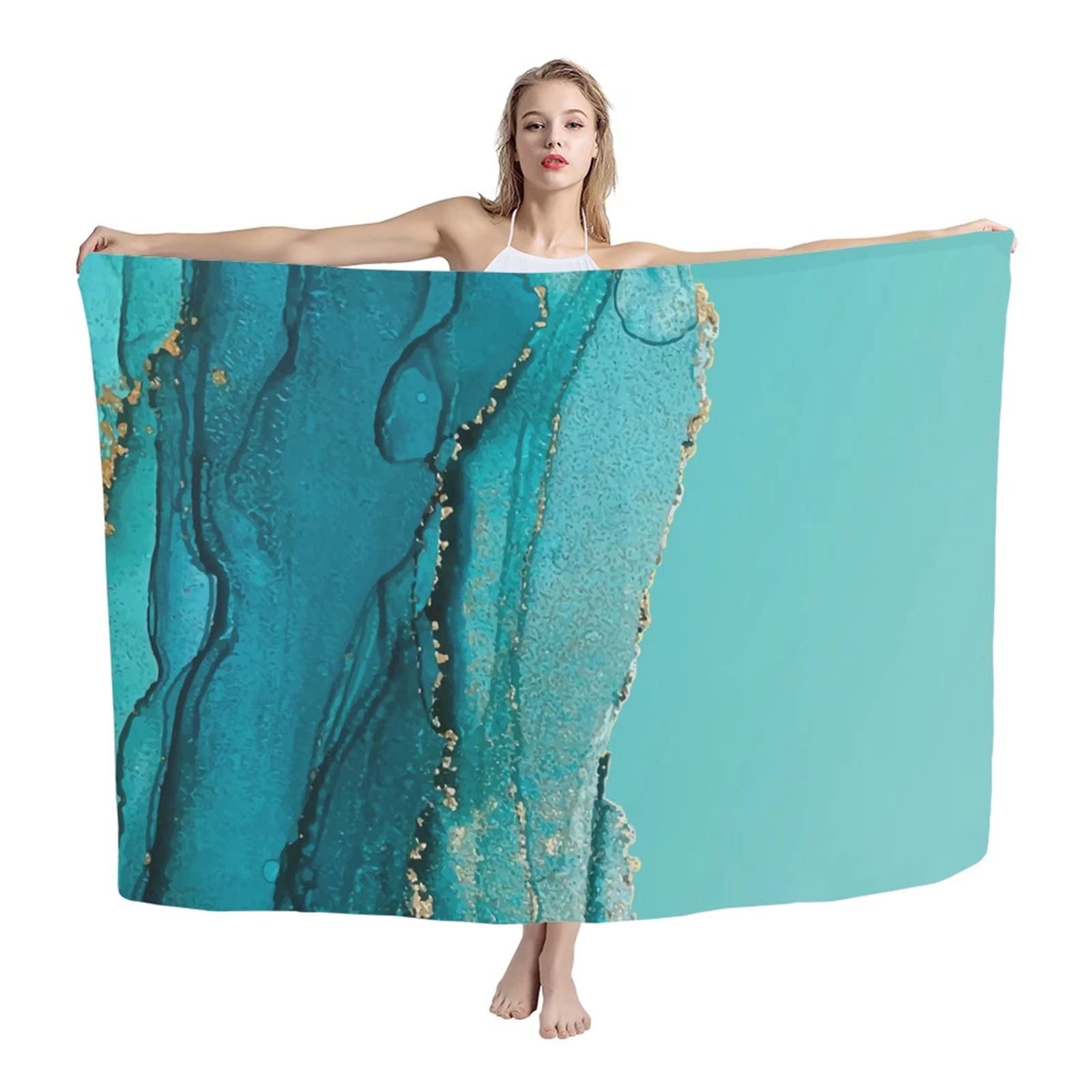 Hawaiian Flower Print Summer Swimwear Cover Up - Beach Wrap Swimsuit Cover-Up for Women, Lightweight & Breathable, Perfect for Pool, Beach & Vacation