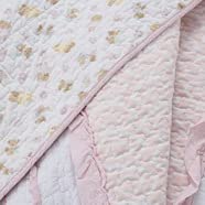 Pretty Pink Quilt Set 2 Piece 100% Cotton Twin Size Bedding - Soft & Breathable Comforter for Girls Bedroom, Dorm Room Decor, Cozy Sleep Solution