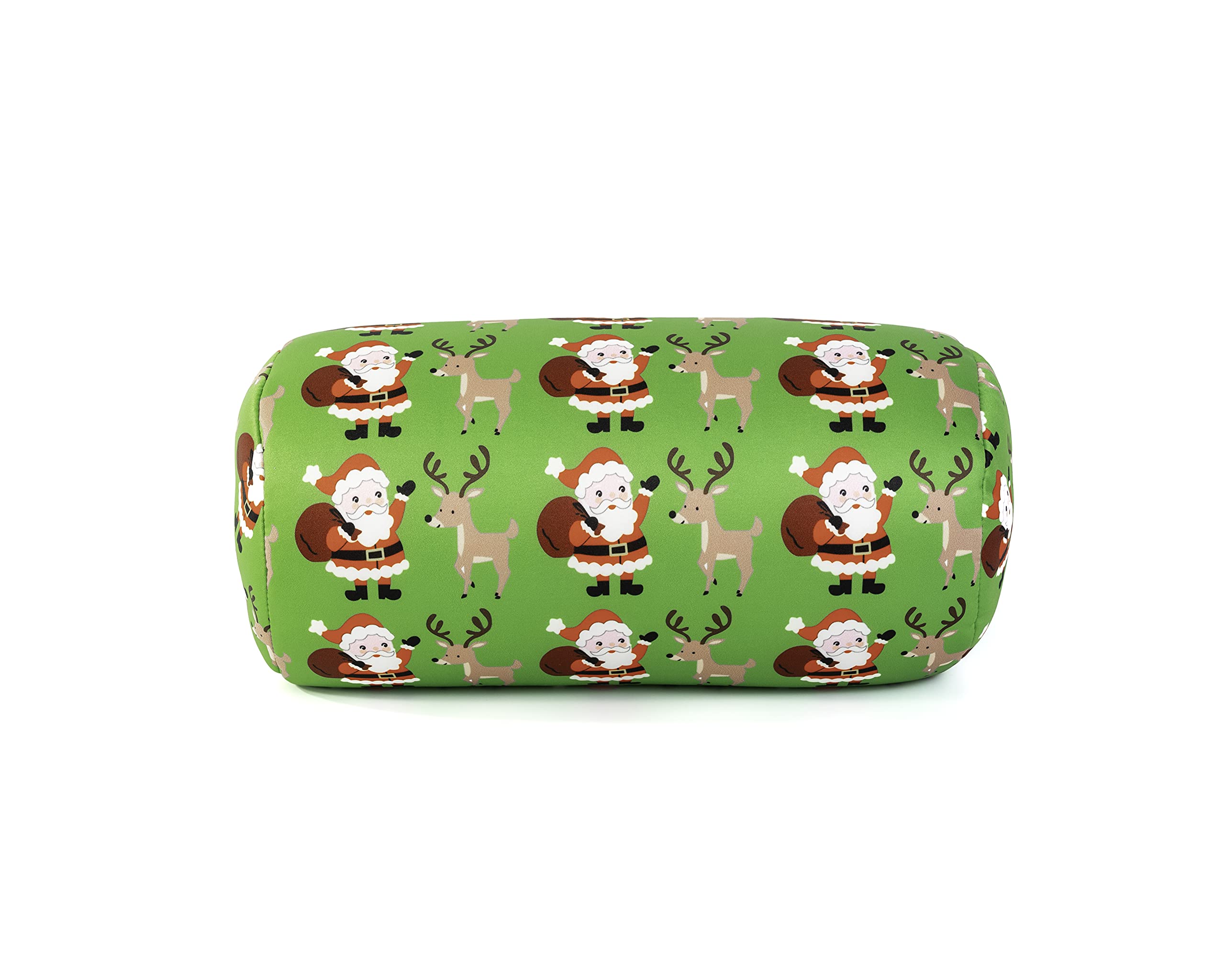 Microbead Squishy Roll Pillow - Santa Christmas Holiday Themed Stress Relief Toy for Kids & Adults | Perfect for Home Decor, Office Relaxation & Gift Giving
