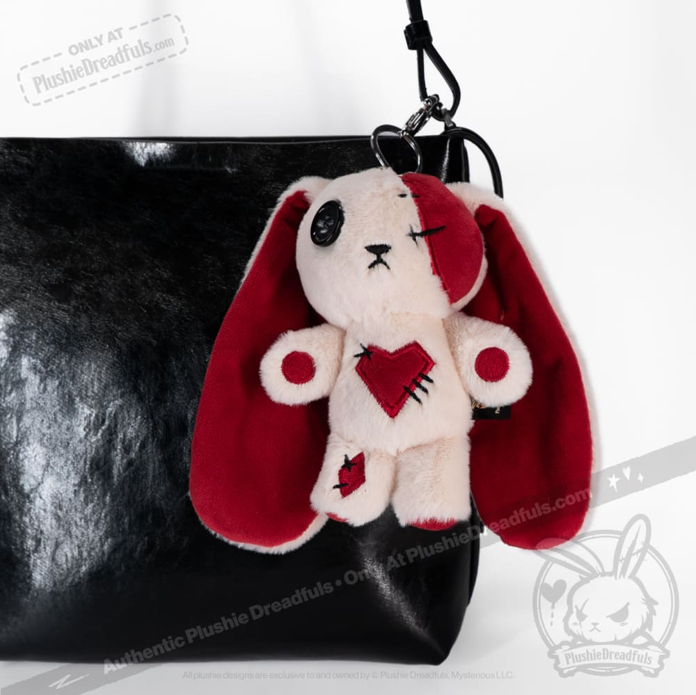 Plushie Dreadfuls Love Rabbit Plush Keychain - Cute Kawaii Stuffed Animal Accessory for Backpacks, Gifts & Home Decor