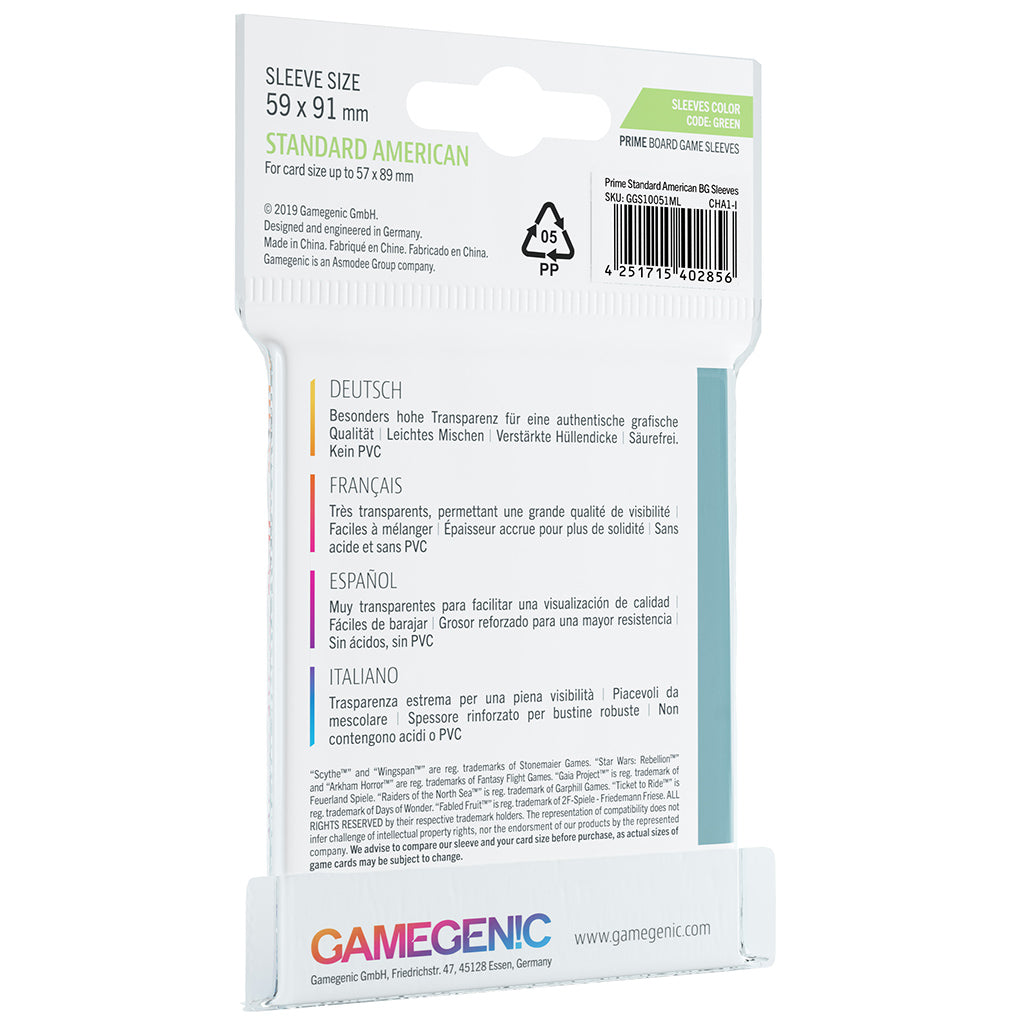 Premium PRIME Sleeves - Standard American Size 59x91mm (2.32x3.58 inches) - Perfect for Trading Cards, Collectibles & Document Protection - Ideal for Card Collectors, Gamers & Archival Storage