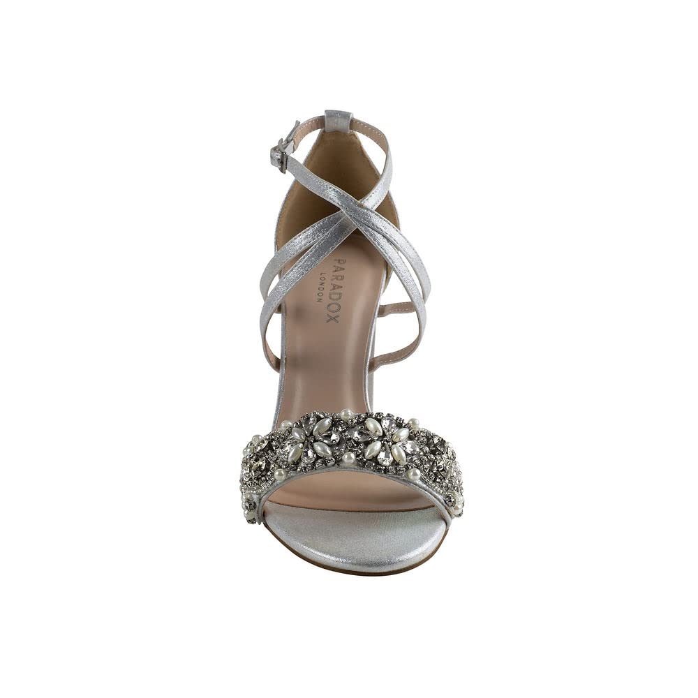 Paradox London Pink Women's Hira Heeled Sandals - Elegant Summer Wedge Sandals for Women, Comfortable High Heel Dress Shoes for Parties, Weddings & Beach Vacations
