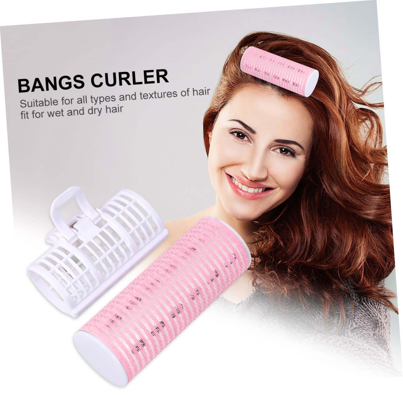 Minkissy Cordless Heated Hair Curlers - Lightweight Portable Hair Rollers for Women, Pink Hair Styling Crimpers | Perfect for Travel, Home Use & Salon Styling