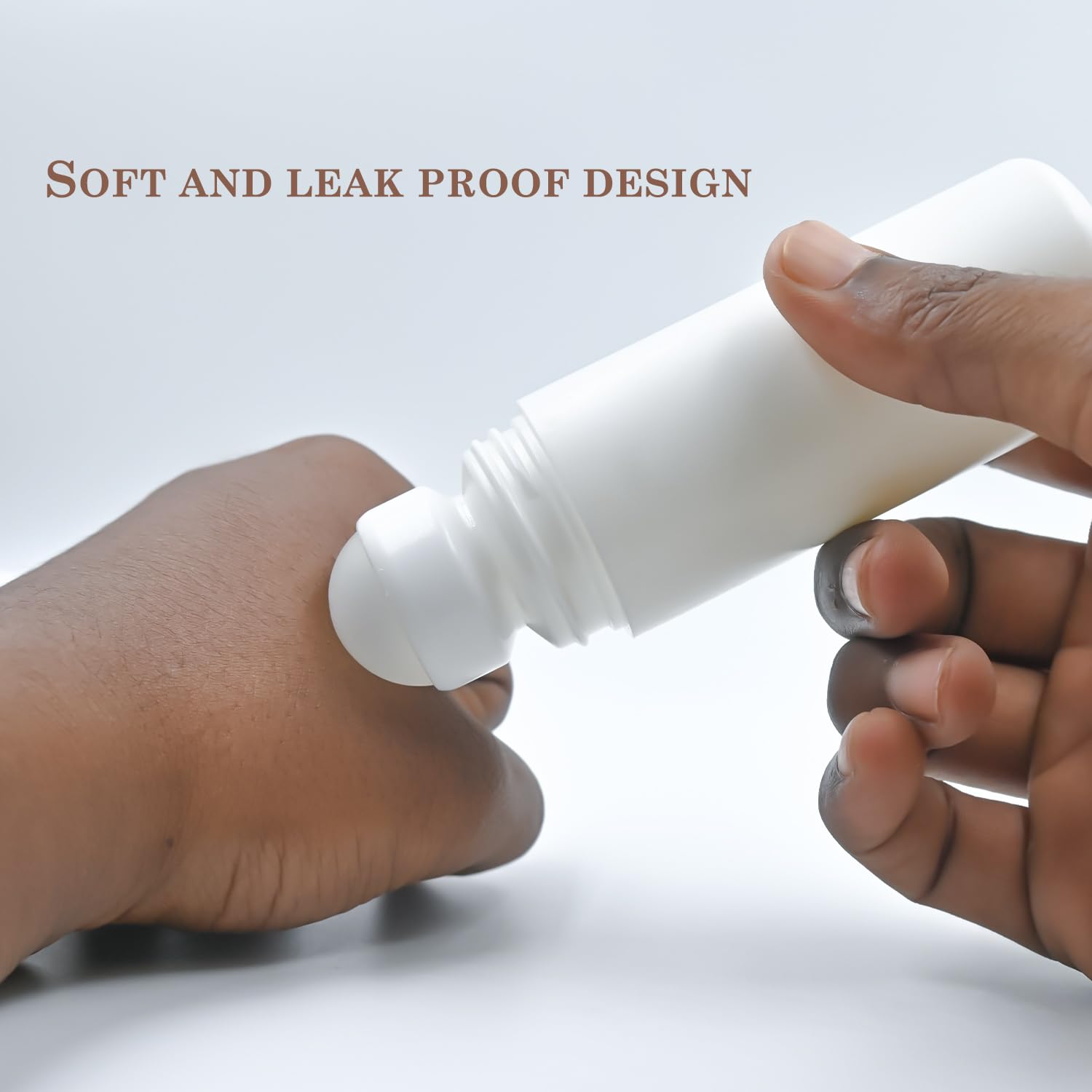 50ml HDPE Roll On Bottles with Plastic Roller & White Cap - Essential Oil Bottles, Perfume Containers, Leakproof Lip Balm Tubes (Pack of 3) - Perfect for DIY Aromatherapy, Travel-Sized Cosmetics & Homemade Skincare Products