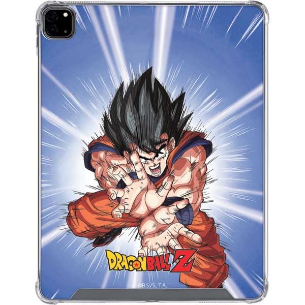 Skinit Clear Protective Case for iPad Pro 12.9 Inch (2020) - Official Dragon Ball Z Goku Kamehameha Blast Design | Slim Scratch-Resistant Cover | Perfect for Home, Office & Travel Use