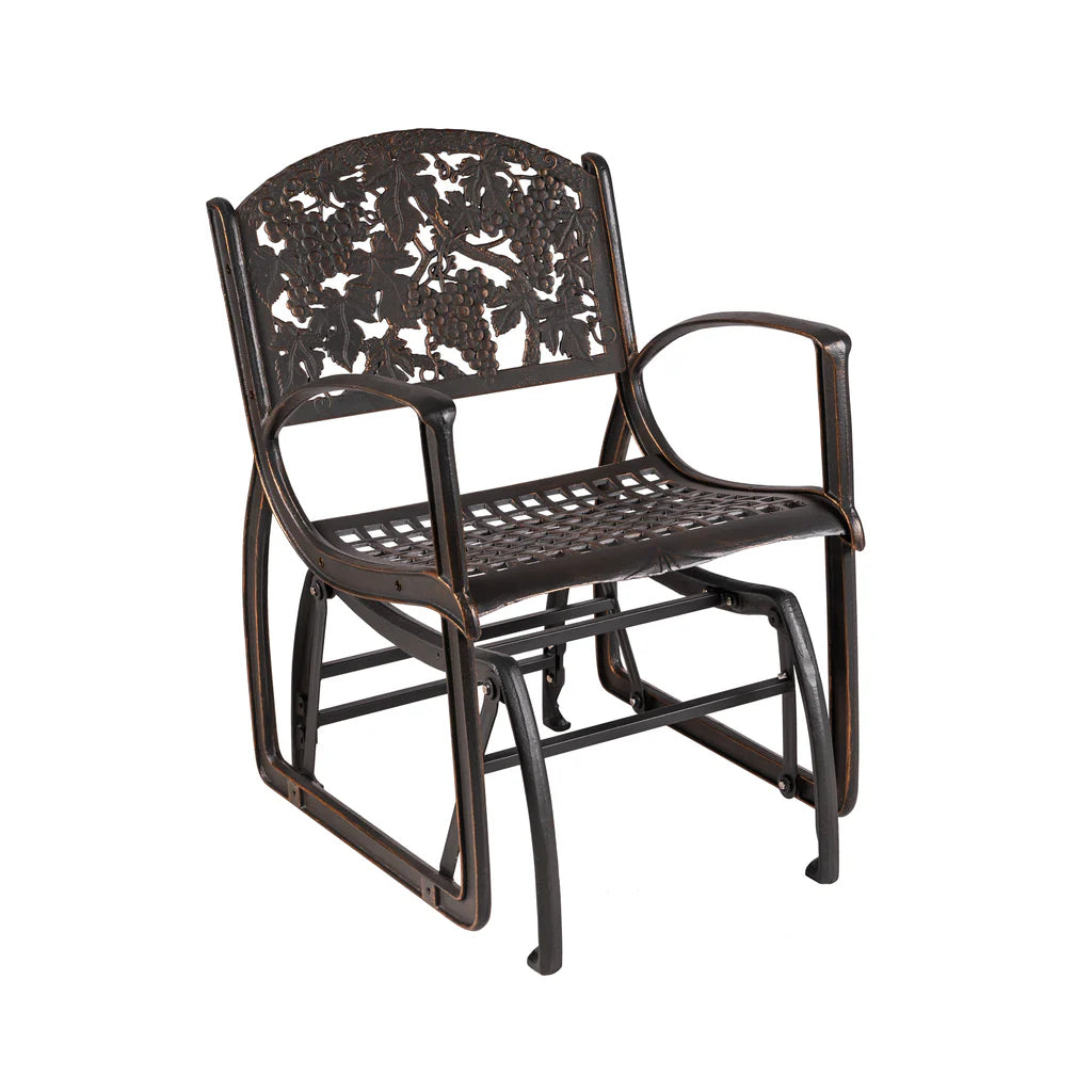 Outdoor Grape Glider Chair - Patio Swing for Garden, Porch & Backyard Relaxation - Perfect for Lounging, Reading & Enjoying Nature