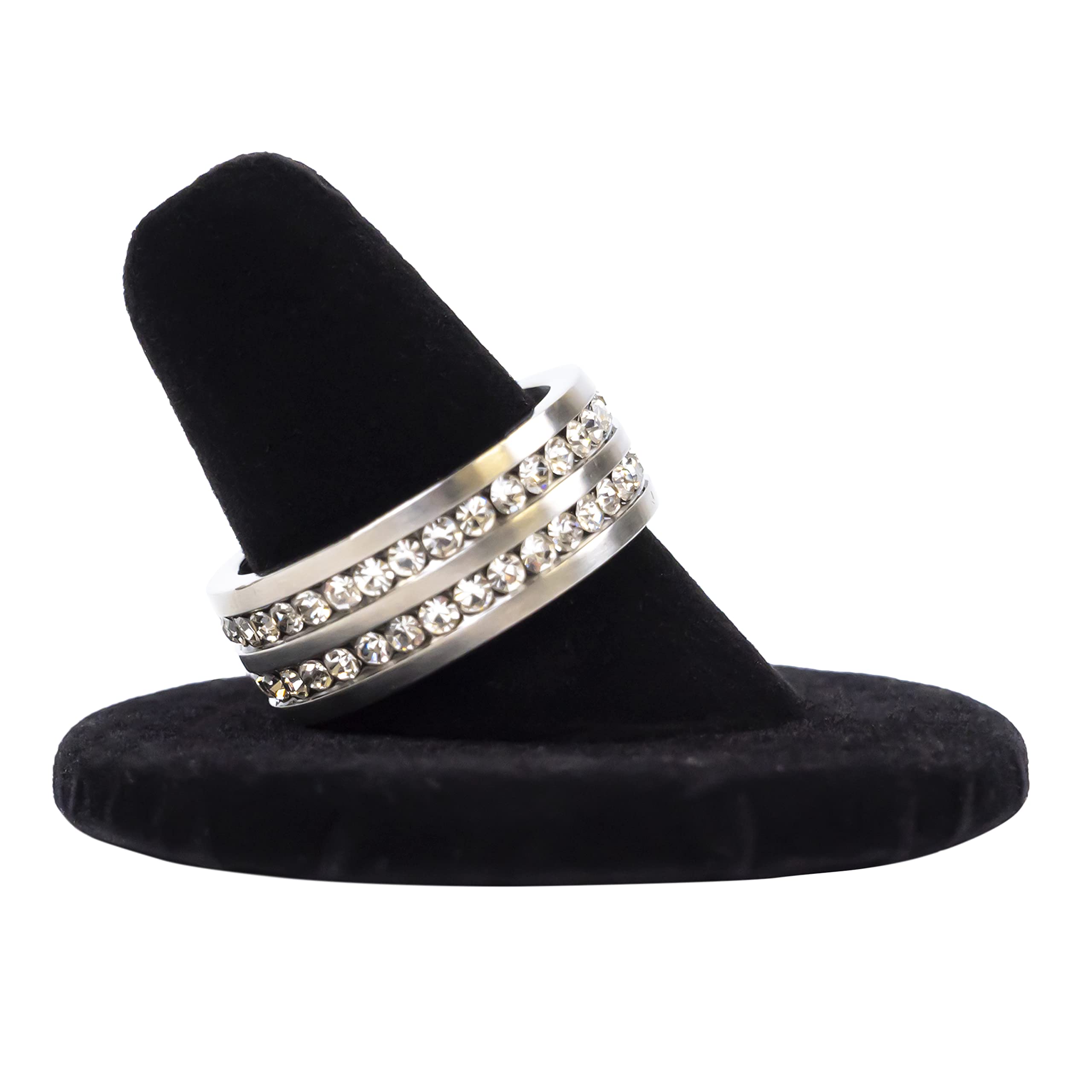 Lightweight Black Velvet Ring Holder - Jewelry Display & Home Organization (5-Pack) for Retail & Bedroom