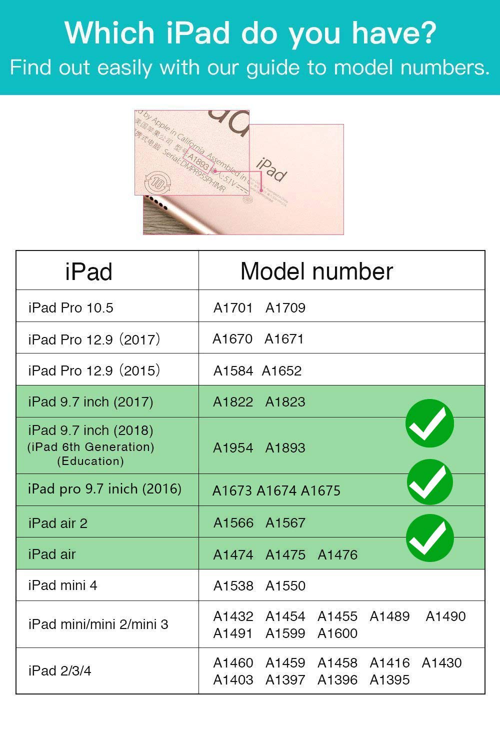 Dteck PU Leather Folio Case for iPad 2018 (6th Gen)/iPad 2017 (5th Gen)/iPad Pro 9.7