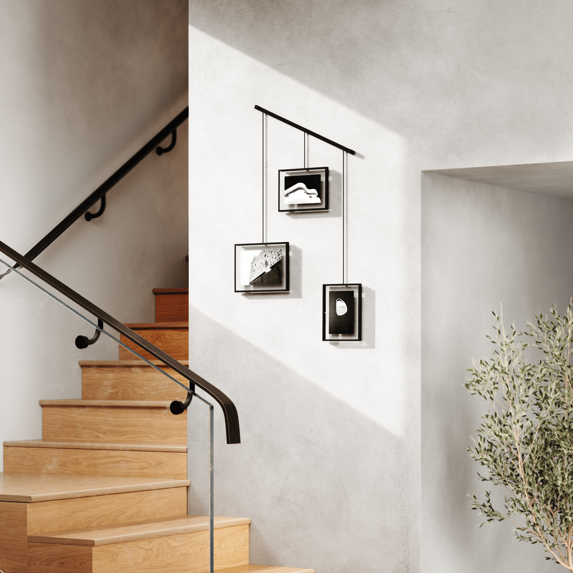 Premium Exhibit Wall Picture Frames - Set of 3 Black Gallery Frames for Photos, Artwork & Certificates - Perfect for Home Decor, Office Display & Gift Giving