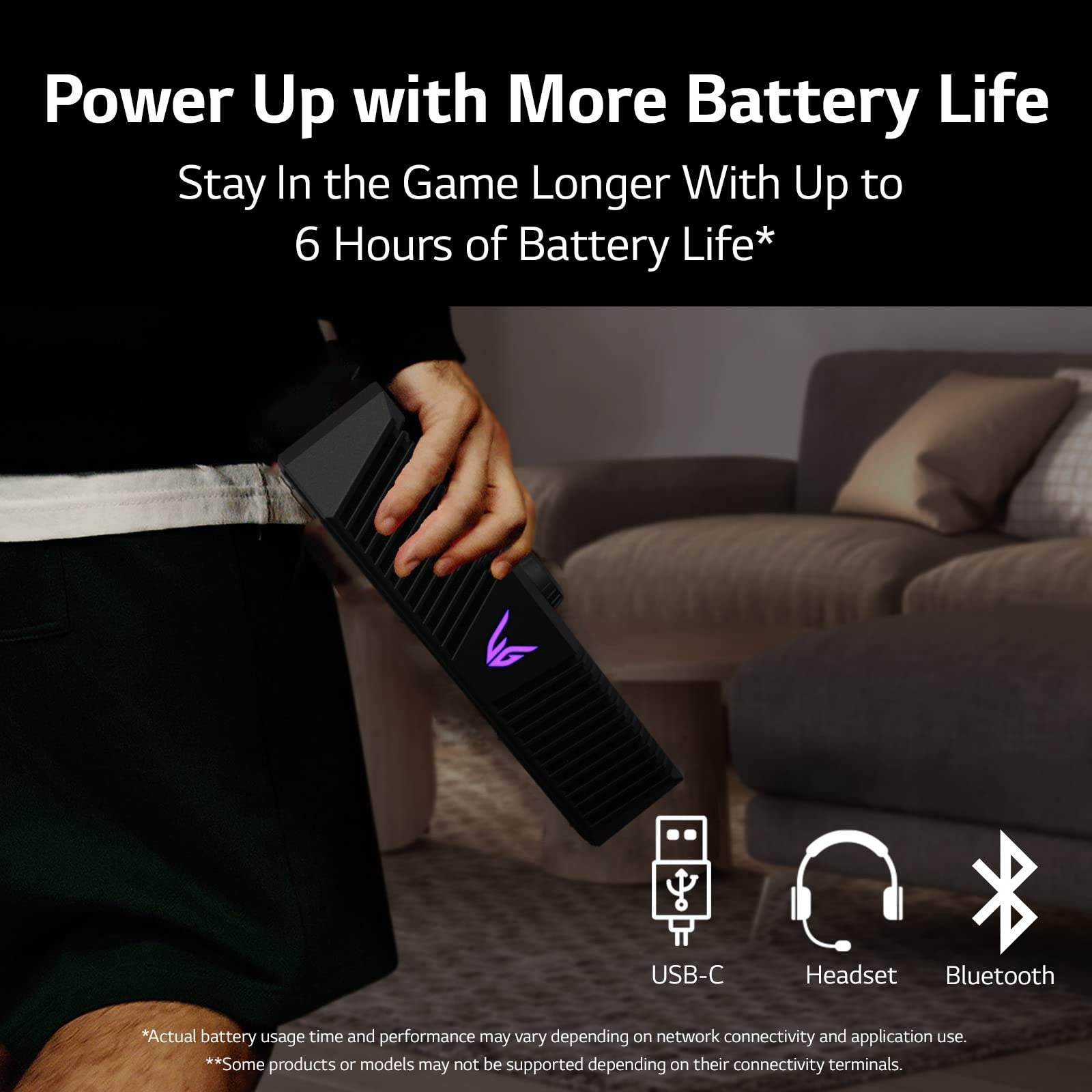 LG Ultragear GP3 Portable Gaming Speaker - Wireless Bluetooth Speaker with DTS Headphone:X, 6-Hour Battery Life, USB-C Charging for PC, PS5, Xbox Gaming & Home Entertainment