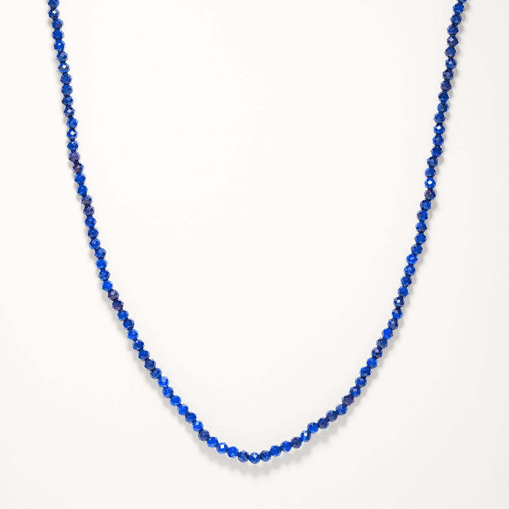 Micro Lapis Lazuli Bead Necklace in Gold - Elegant Blue Gemstone Jewelry for Women | Perfect for Gifts, Weddings & Special Occasions