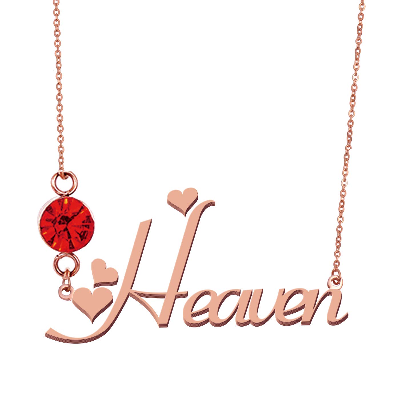 Personalized Name Necklace with Birthstone - Custom Engraved Jewelry for Women, Gift for Mom, Wife, Daughter - Perfect for Birthdays, Anniversaries & Special Occasions