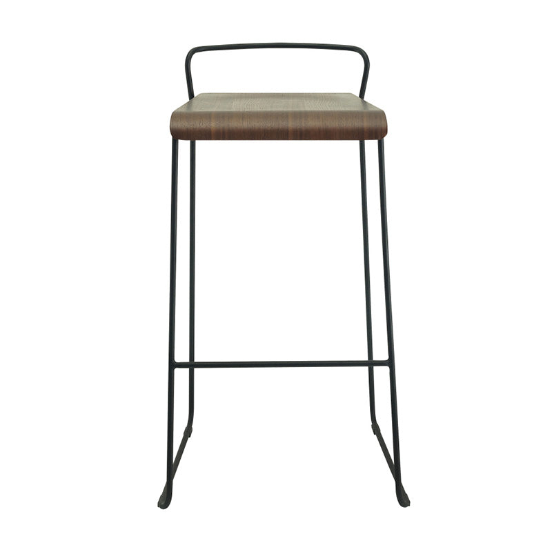 CAMILA Bar Stool - Solid Walnut Wood Counter Height Stool with Backrest - Perfect for Kitchen Island, Breakfast Nook & Home Bar Decor