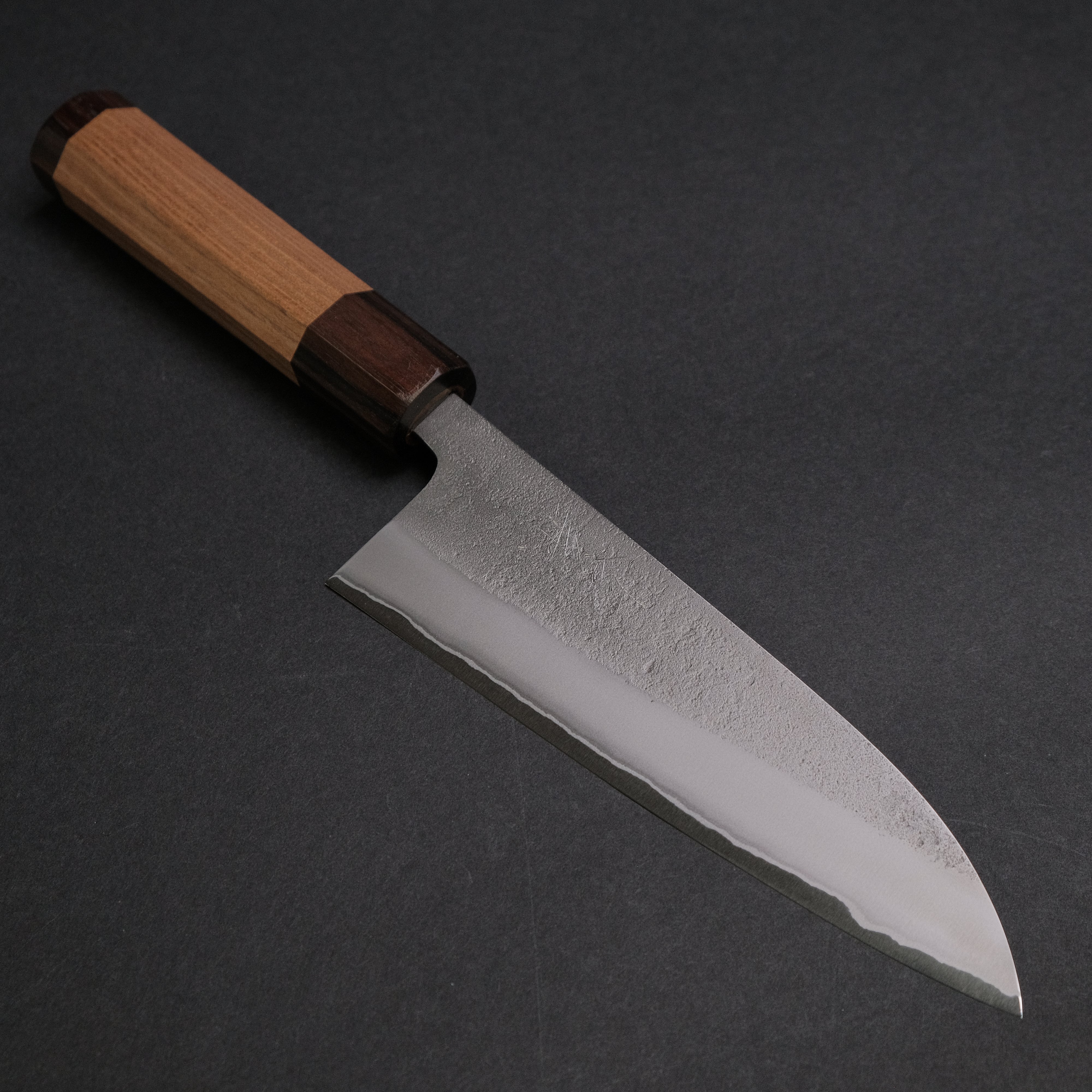 Yoshikane White #2 Nashiji Santoku Knife 165mm with Enju Handle - Premium Japanese Kitchen Knife for Slicing, Dicing & Chopping Vegetables, Meat & Fish