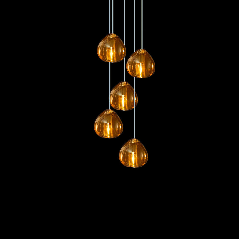 Elegant Crystal Pendant Light - Modern Chandelier for Dining Room, Bedroom & Living Room Decor - Dimmable LED Hanging Lamp for Home & Office Lighting