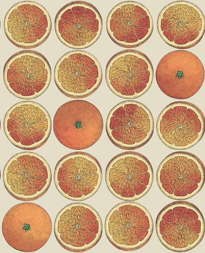 Cole & Son Arance Orange Wallpaper - Premium Peel & Stick Wallpaper for Home Decor, Living Room, Bedroom, Office | 114/24047