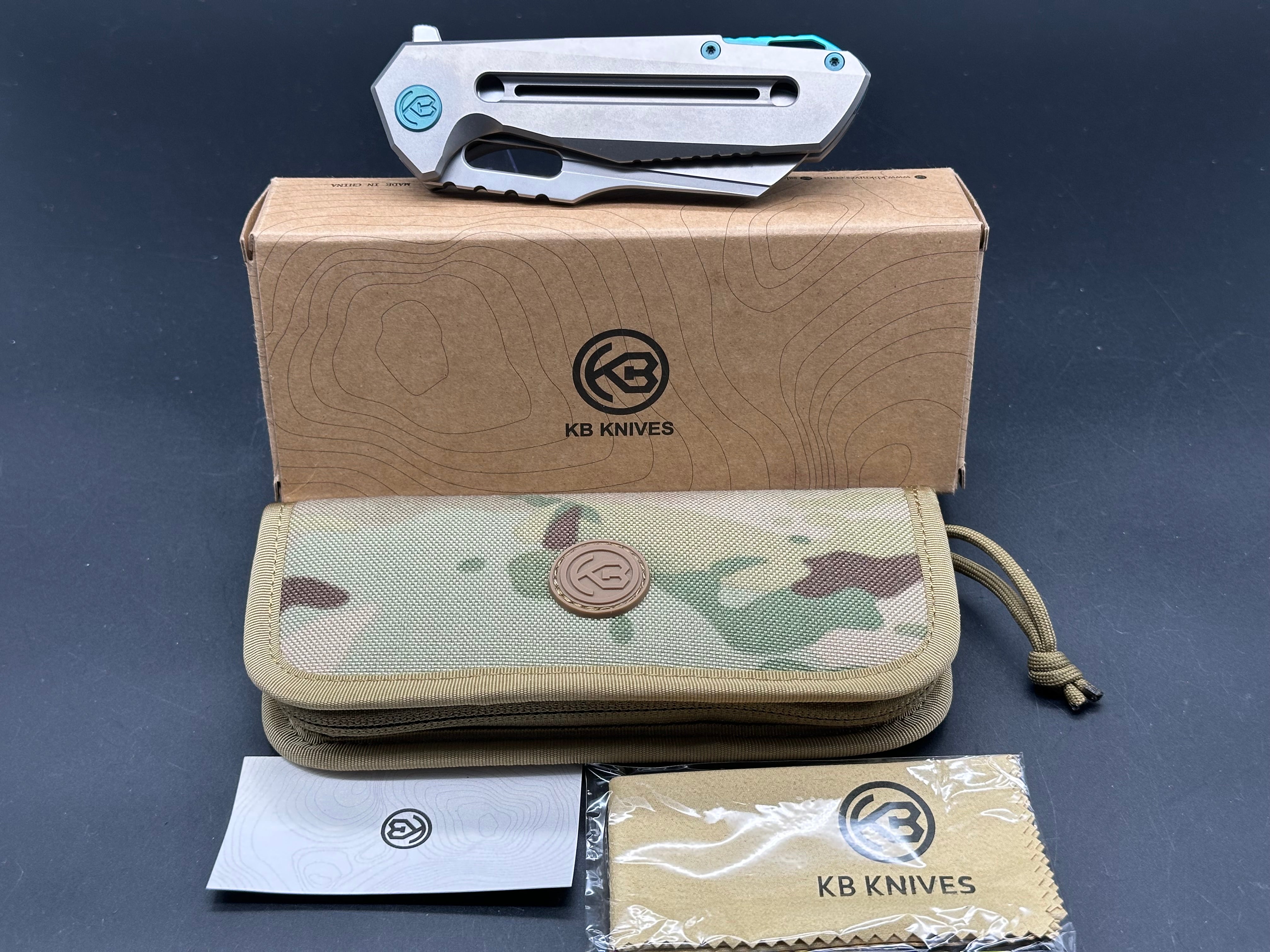 Premium Titanium Handle Atlas Frame Lock Tactical Flipper Knife - EDC Pocket Knife for Outdoor Camping, Hunting & Survival Gear