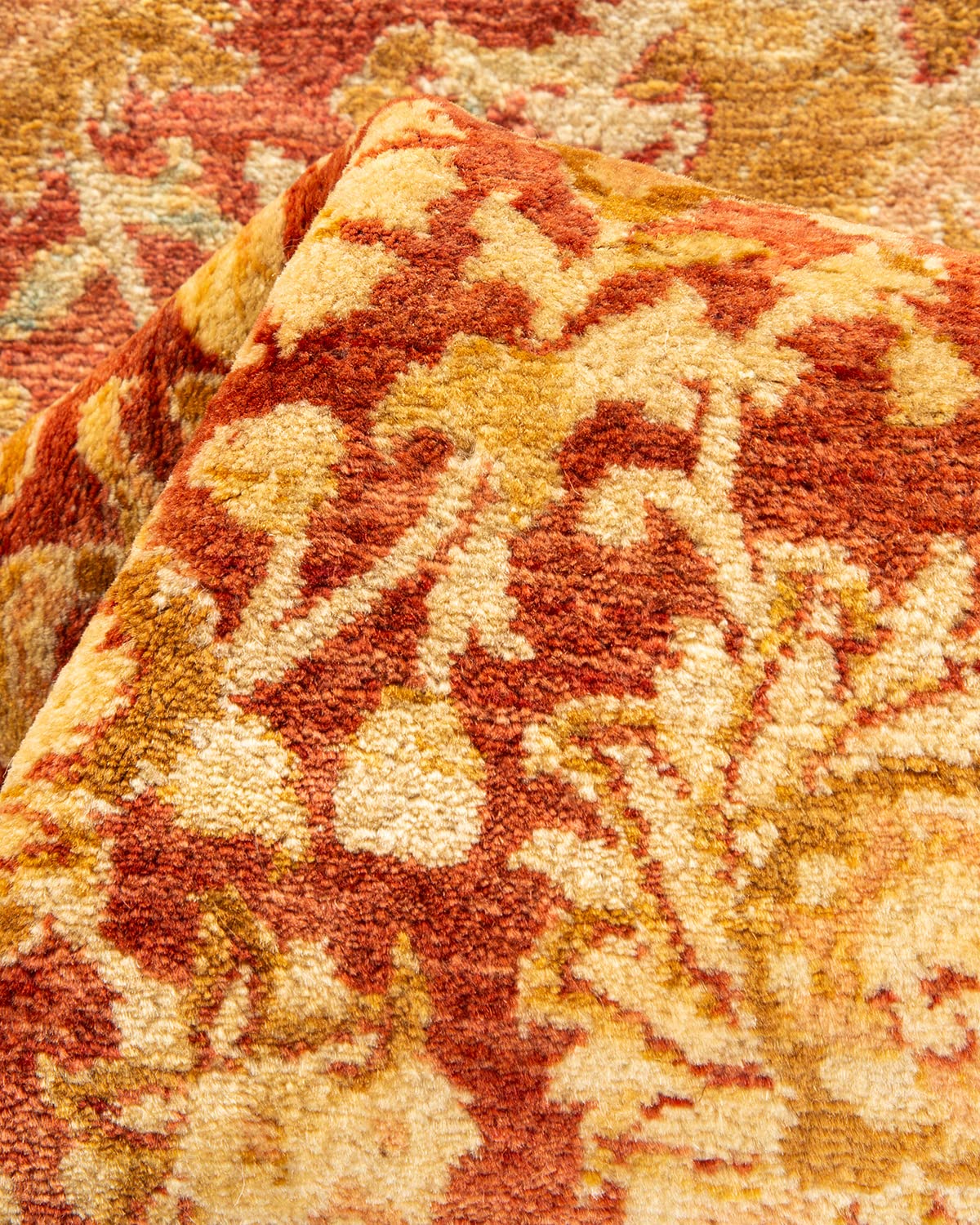 Handmade Traditional Floral Mogul Pink Wool Area Rug 6x9 - One of a Kind Hand Knotted Solo Rugs for Living Room, Bedroom & Home Decor