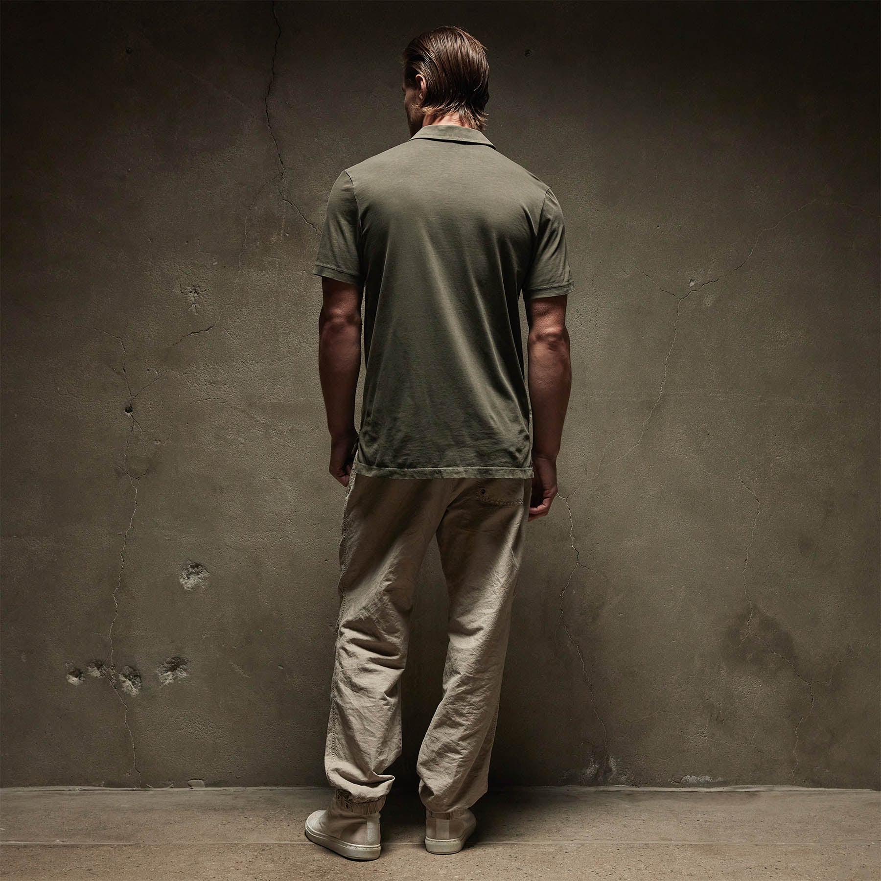 Soft Sueded Jersey Polo Shirt for Men - Platoon Pigment Dye Casual Tee | Comfortable & Stylish for Work, Golf & Everyday Wear