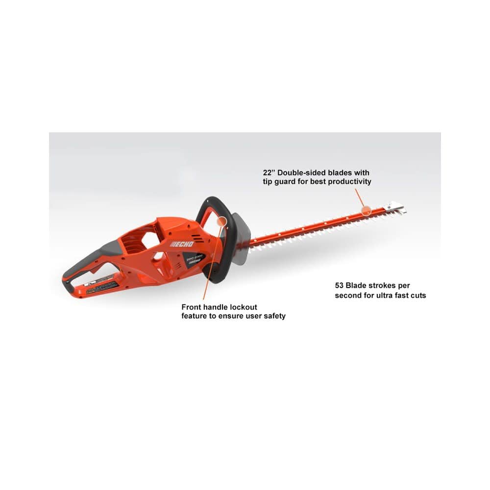 Echo DHC2300BT eFORCE 56V Lithium-Ion Cordless Hedge Trimmer (Tool Only) - Professional Landscaping Tool for Shrubs, Bushes & Hedges Trimming