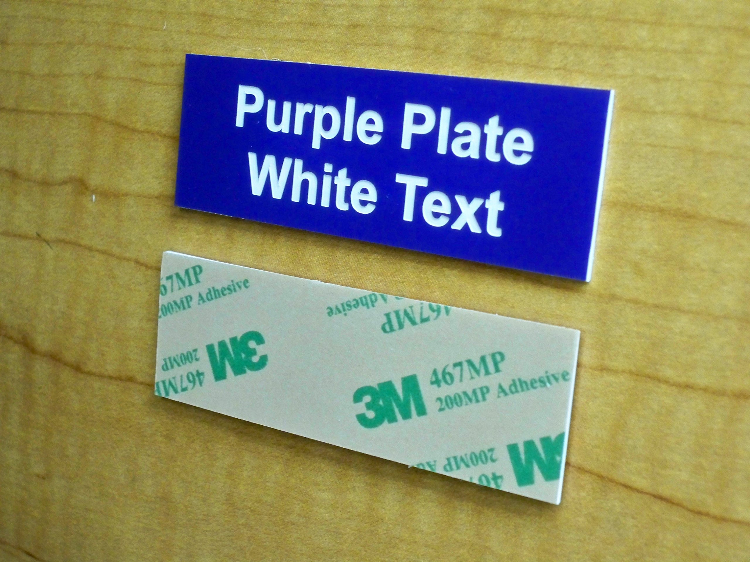 Custom Engraved 1x3 Plate Tag with Adhesive - Personalized ID Card, Wall, Door & Desk Name Sign for Small Business, Home Office & Storage Organization | Perfect for Attic Labeling, Scrapbooking & Bin Identification (Purple)
