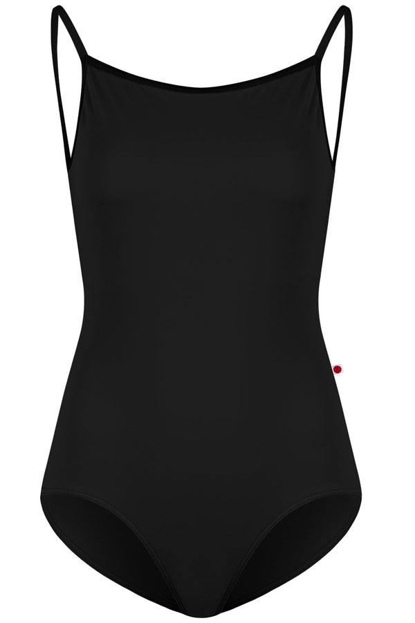 Yumiko Child DANIELA Leotard for Ballet Dance - Black Stretchable Leotard for Girls - Perfect for Ballet Class, Dance Practice & Performances