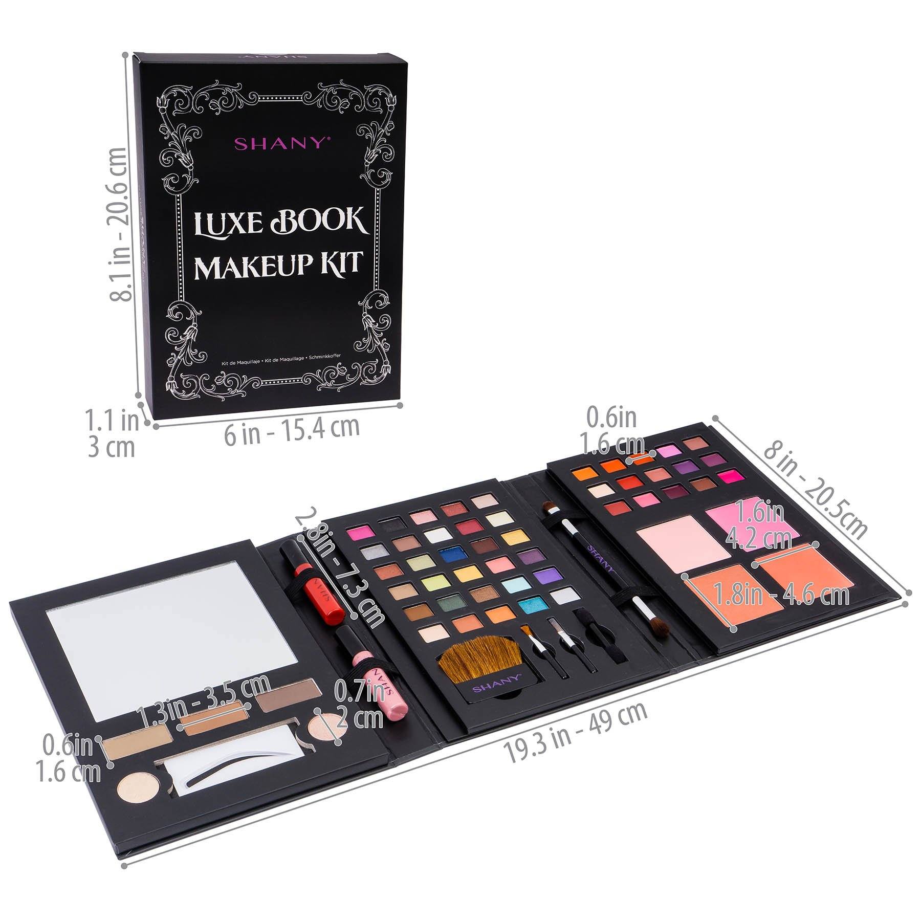 Premium All-in-One Travel Makeup Palette - Luxe Book Makeup Set with Mirror | Perfect for On-the-Go Beauty & Compact Cosmetics Organization | Ideal for Travel, Gym Bag, Office Touch-Ups & Gift Giving