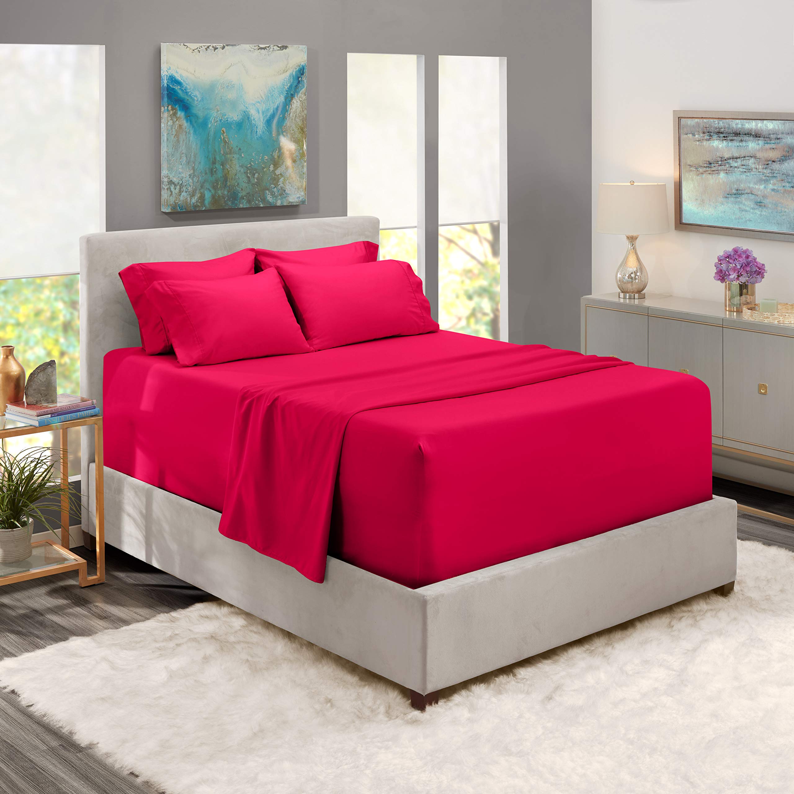 Premium 6-Piece Twin XL Sheet Set - 100% Cotton 800 Thread Count Ultra Soft Bedding - Deep Pocket 24