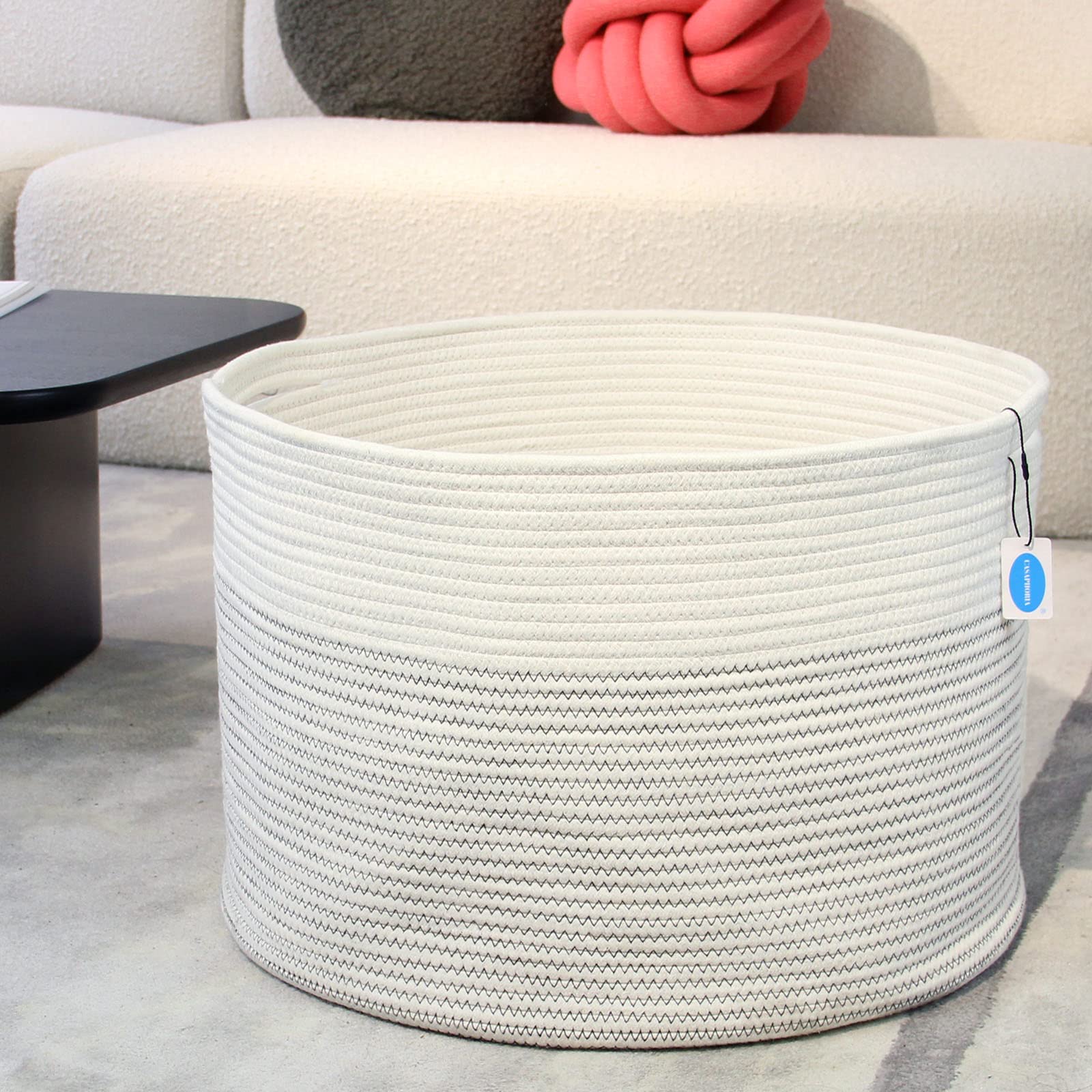 Casaphoria XXXLarge Cotton Rope Storage Basket - 21.7