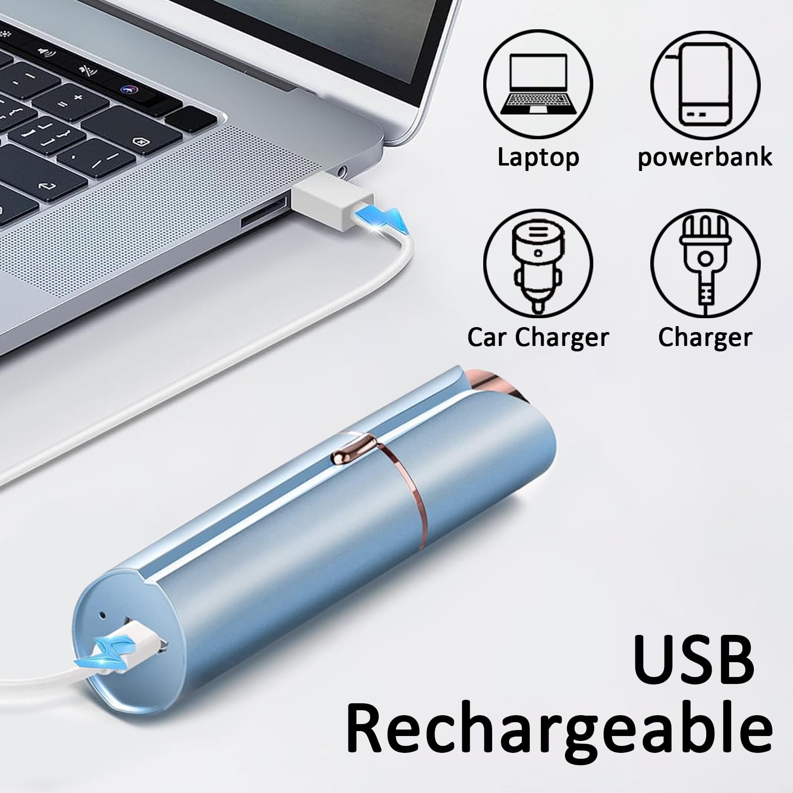 Electric Facial Hair Remover for Women - Painless Hair Removal Device for Chin, Lip & Peach Fuzz with 2 Replacement Heads & USB Rechargeable - Perfect for Travel & Daily Grooming Routine