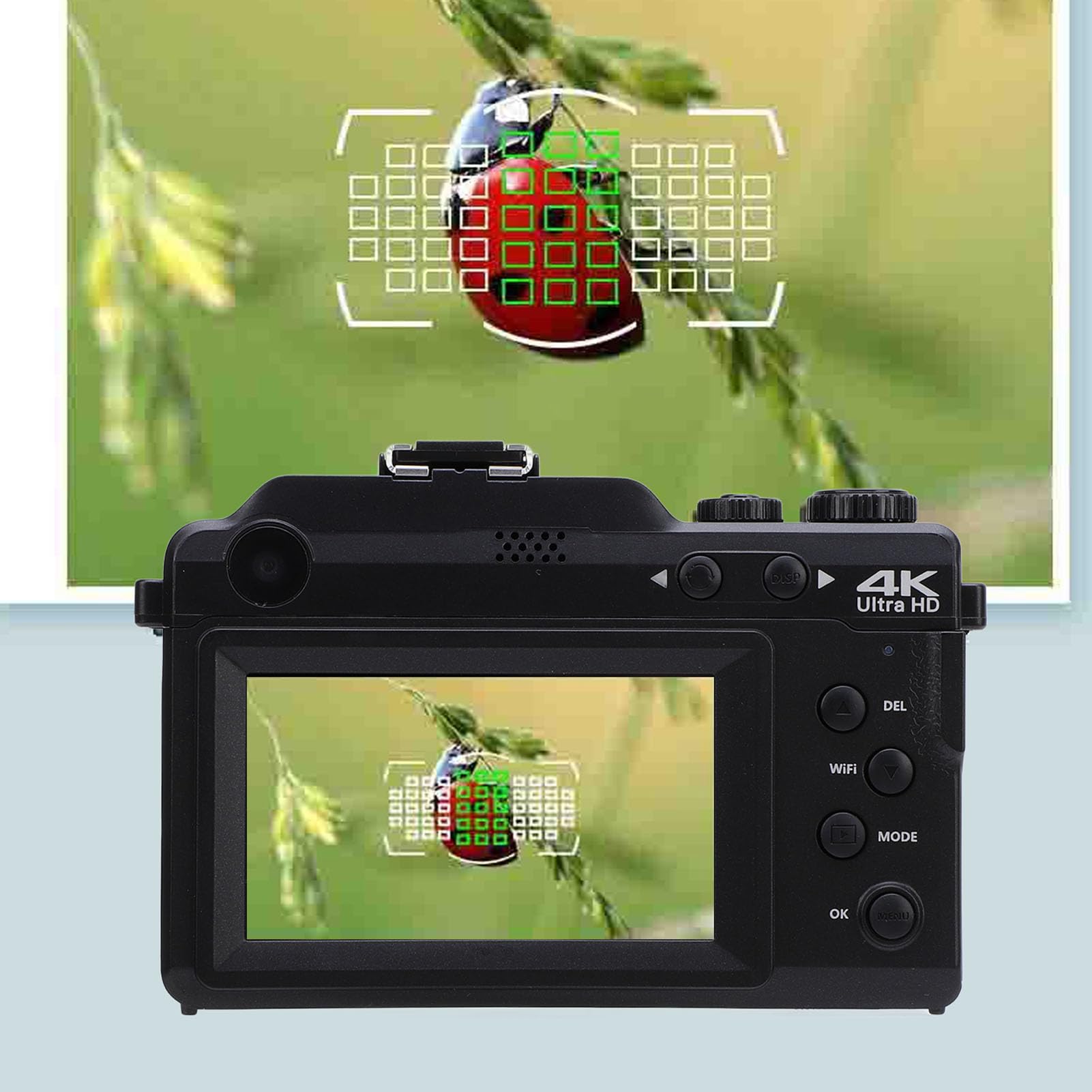 4K UHD 56MP Digital Camera with 18X Zoom | Anti-Shake Vlogging Camera for YouTube | Portable Compact Camera for Photography Beginners & Teens | Perfect for Travel, Blogging & Family Events