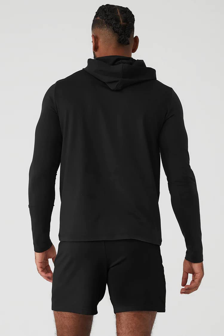 Alo Yoga Men's Conquer Reform Hoodie - Lightweight Performance Pullover for Workouts & Athleisure Wear | Gym, Running, Yoga & Casual Outfits