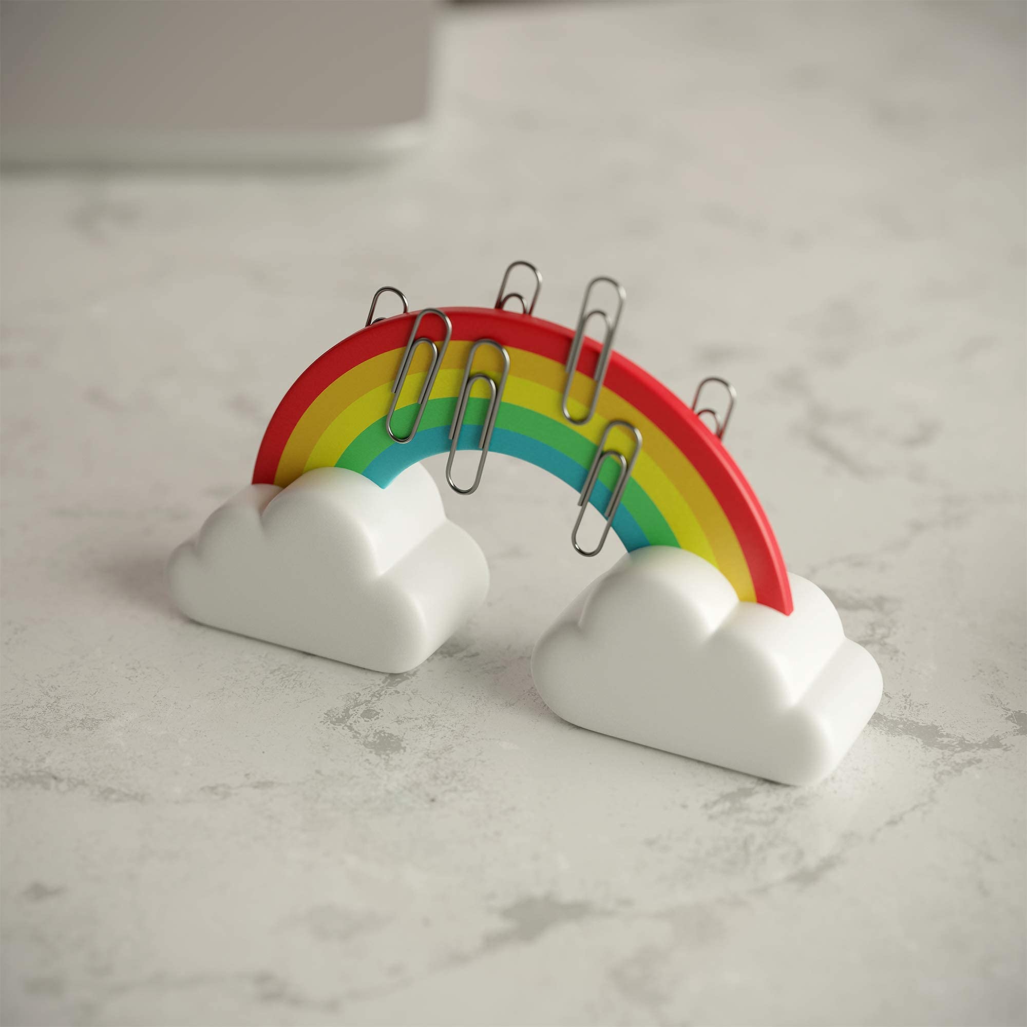 Colorful Rainbow Paperclip Holder Magnet - Office & Desk Organizer for Clips, Pins & Small Items - Perfect for Home, Office & School Organization