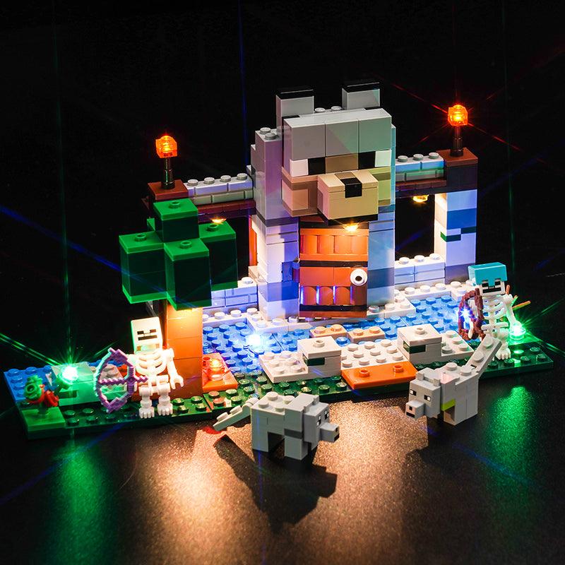 LEGO Minecraft The Wolf Stronghold Fortress Playset 21261 Light Kit - LED Lighting Set for LEGO Building Blocks - Perfect for Night Display & Gaming Room Decor