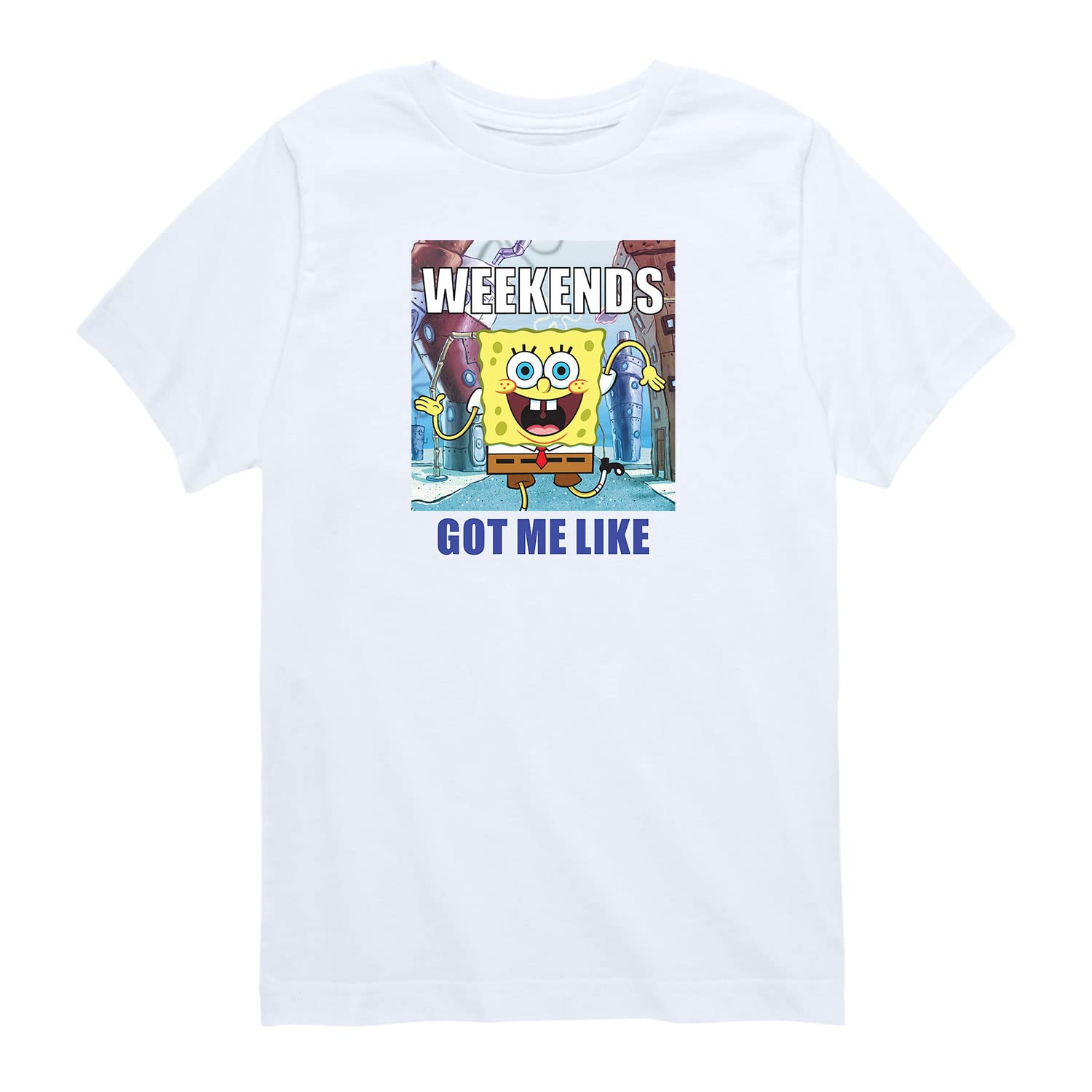 Spongebob Squarepants Meme Graphic T-Shirt for Toddler & Youth | HYBRID APPAREL | Funny Cartoon Tee for Kids & Boys | Perfect for Playdates, Birthday Parties & Casual Wear