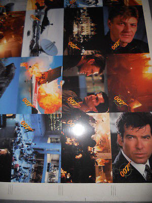 Rare 1990s James Bond GoldenEye Uncut Card Sheet - Collectible Memorabilia for Movie Fans & Card Collectors - Perfect for Displays, Gifts, and Nostalgic Collections