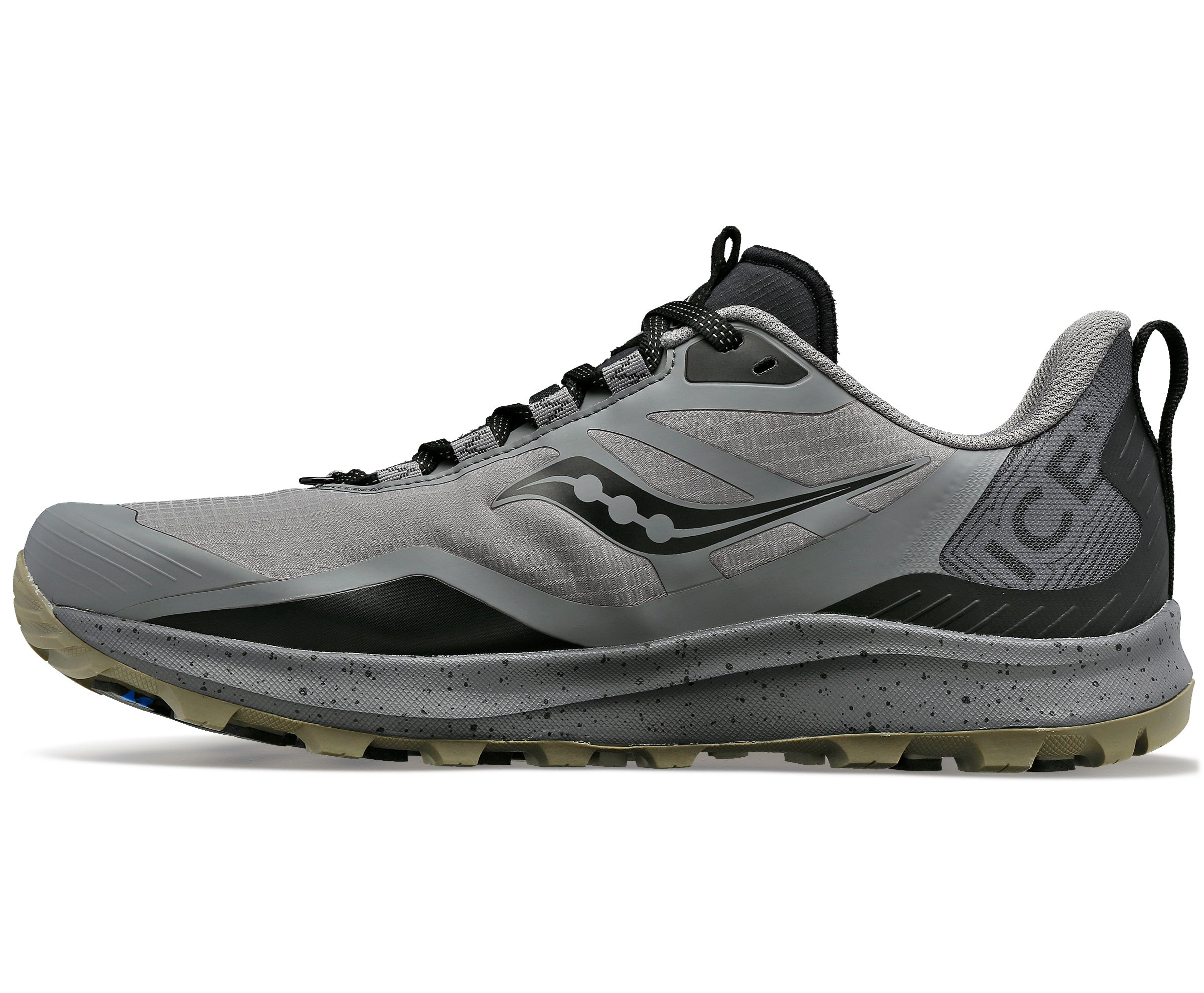 Men's Peregrine Ice+ 3 Trail Running Shoes - 30 Gravel/Black Color - Waterproof Winter Hiking Boots for Snow & Ice Traction