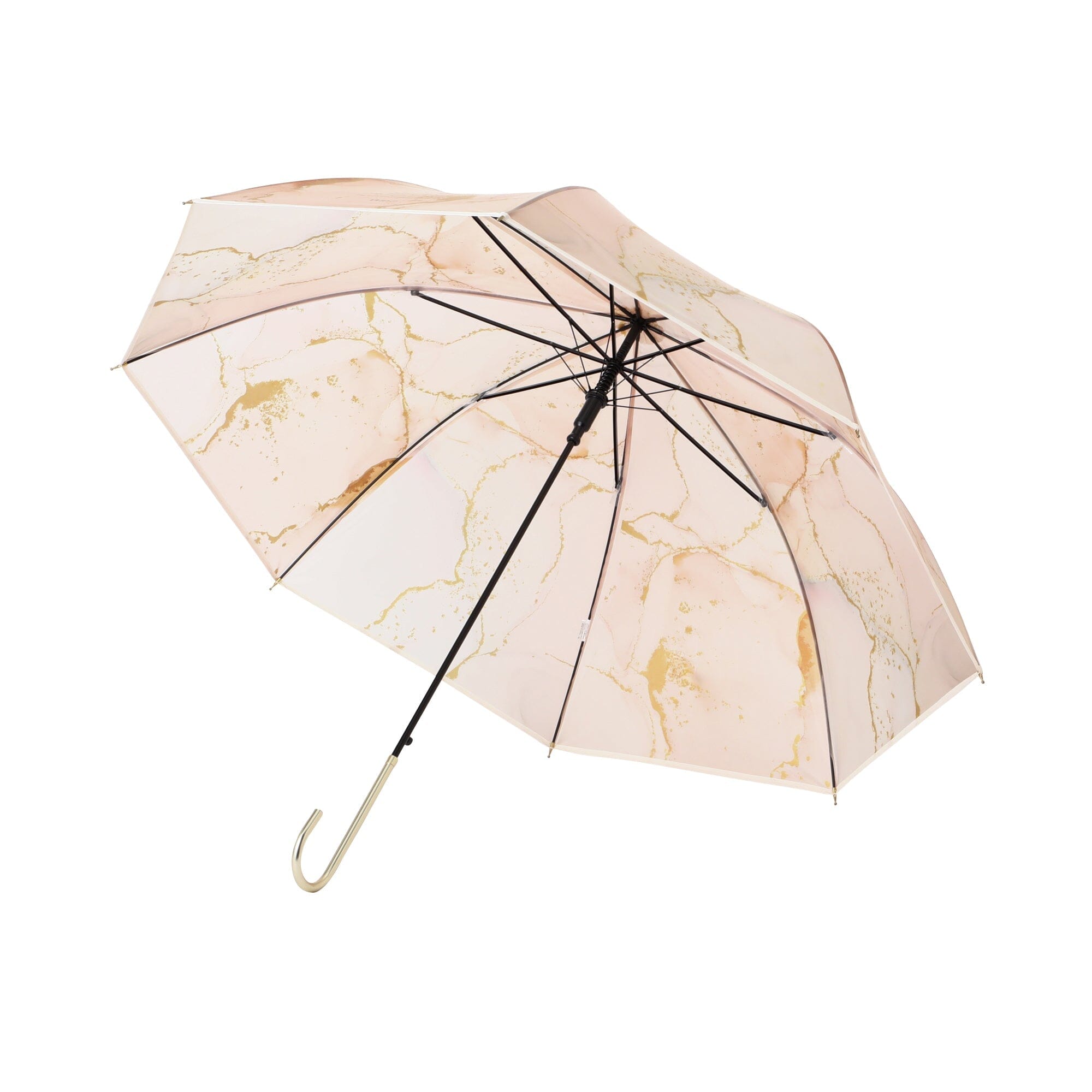 Elegant Brown Ink Art Long Umbrella - 61cm Waterproof Windproof Compact Folding Umbrella for Men & Women - Perfect for Rainy Days, Outdoor Events, and Daily Commute