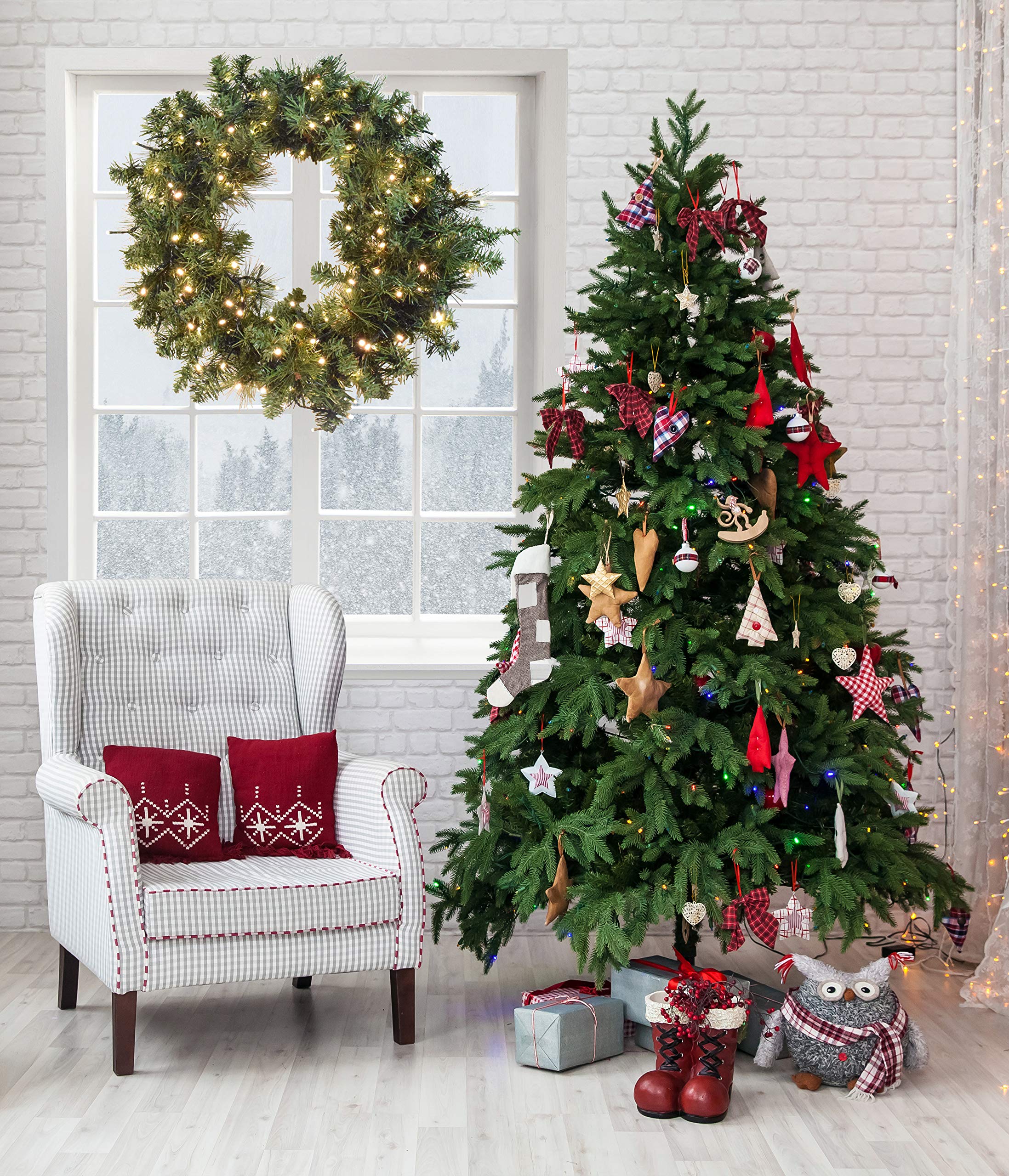ProductWorks Brilliant White 150 LED Lights with Green Cord - Perfect for Christmas, Parties, and Home Decoration