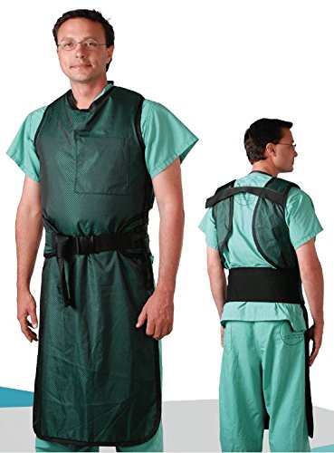 Lead X-Ray Apron for Back Relief - 0.50mmLE Front Protection, Male Medium Size, Forest Green - Ideal for Dentists, Radiologists & Medical Professionals