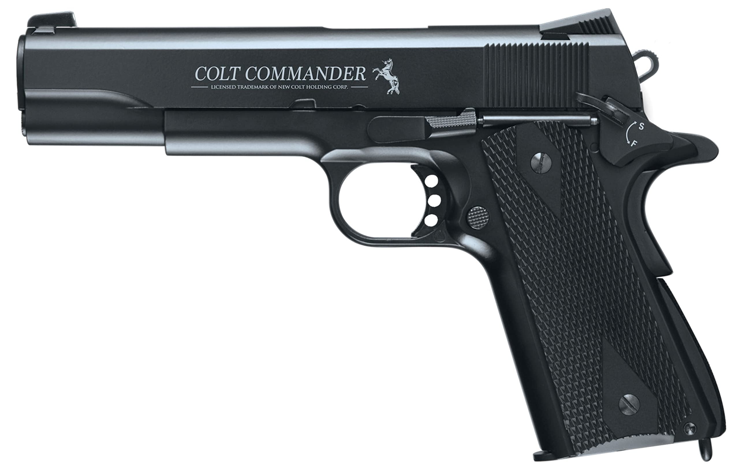 Colt Commander Blowback Metal Frame .177 BB Gun Air Pistol - Realistic CO2 Powered Airgun for Target Practice & Training | Perfect for Backyard Shooting & Outdoor Recreation