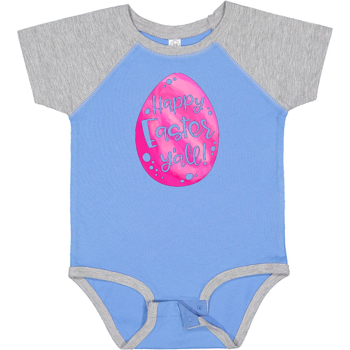 Inktastic Happy Easter Y'all Pink Easter Egg Baby Bodysuit - Cute Easter Outfit for Infants & Toddlers - Perfect for Easter Photos, Family Gatherings & Spring Celebrations